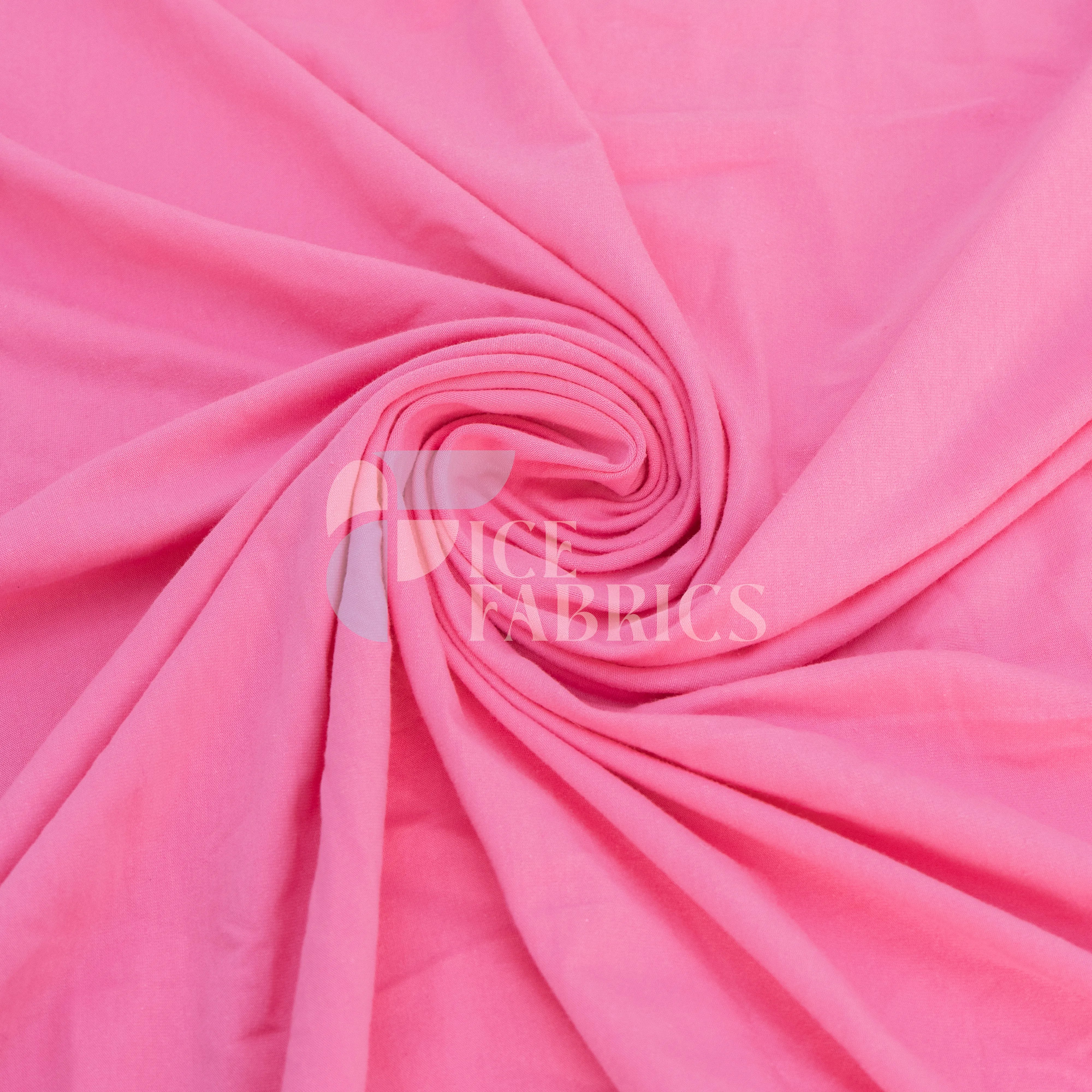 Hot Pink Cotton Spandex Jersey Fabric | FlexCot
