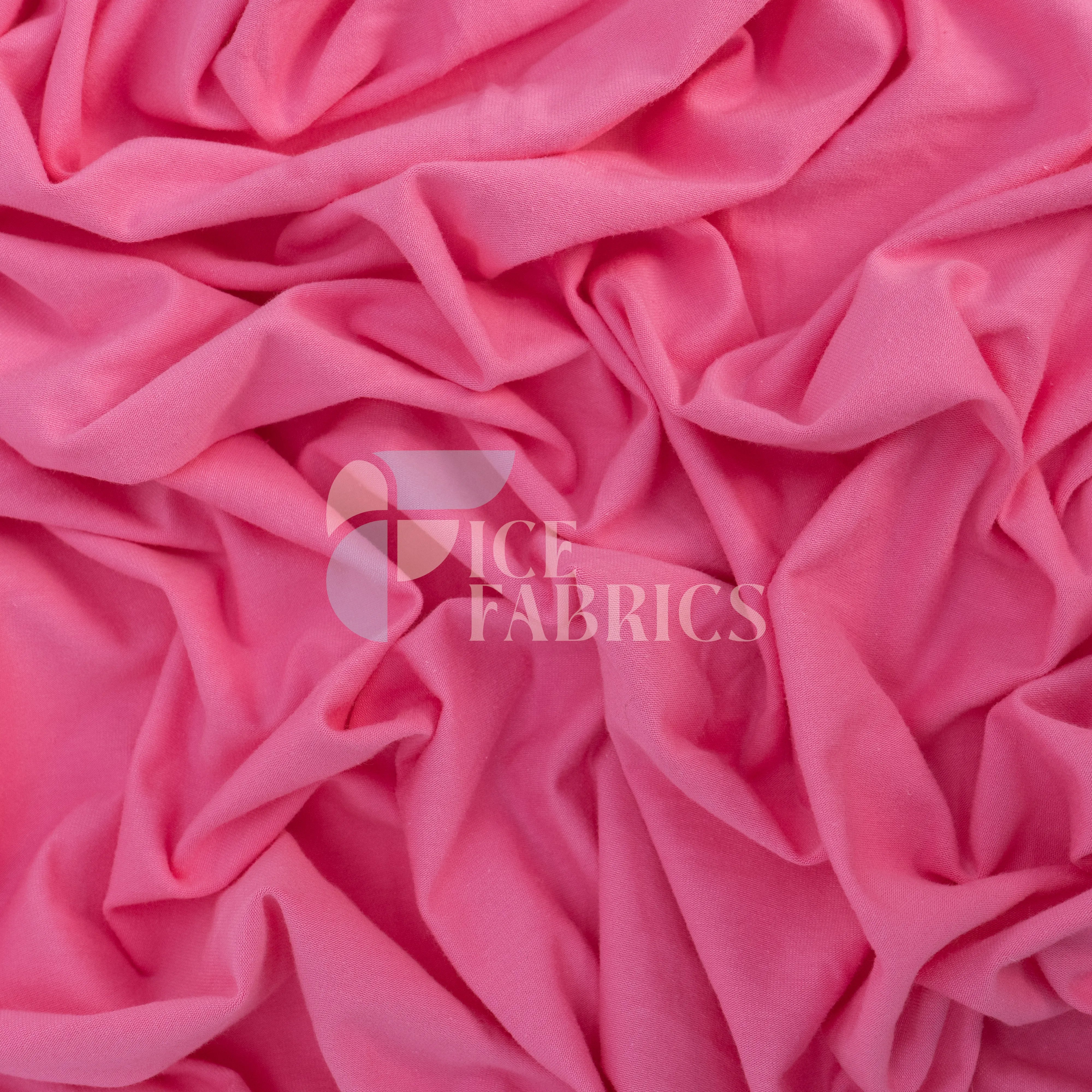 Hot Pink Cotton Spandex Jersey Fabric | FlexCot