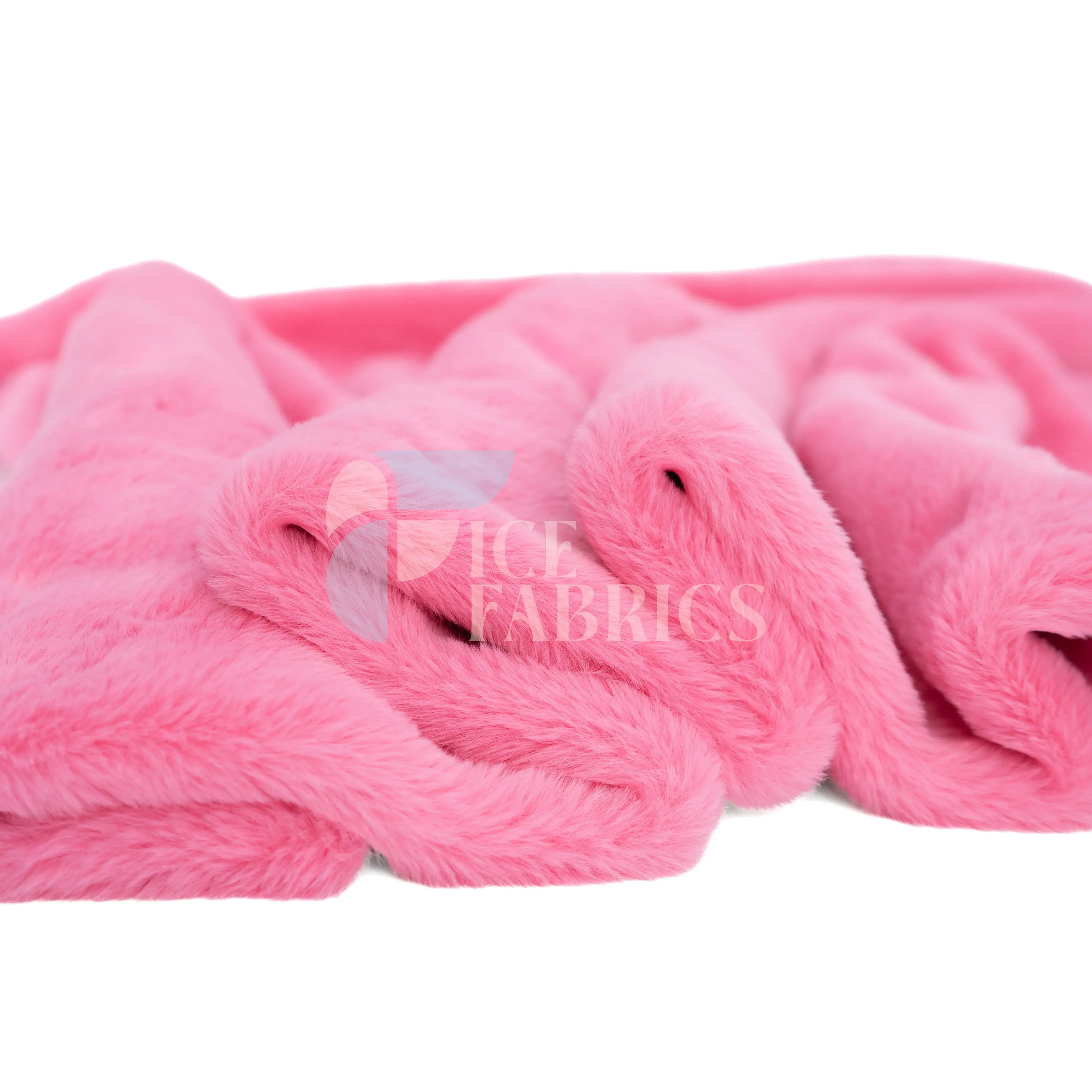 Hot Pink Faux Fur Bunny Minky Fabric | BunnySoft