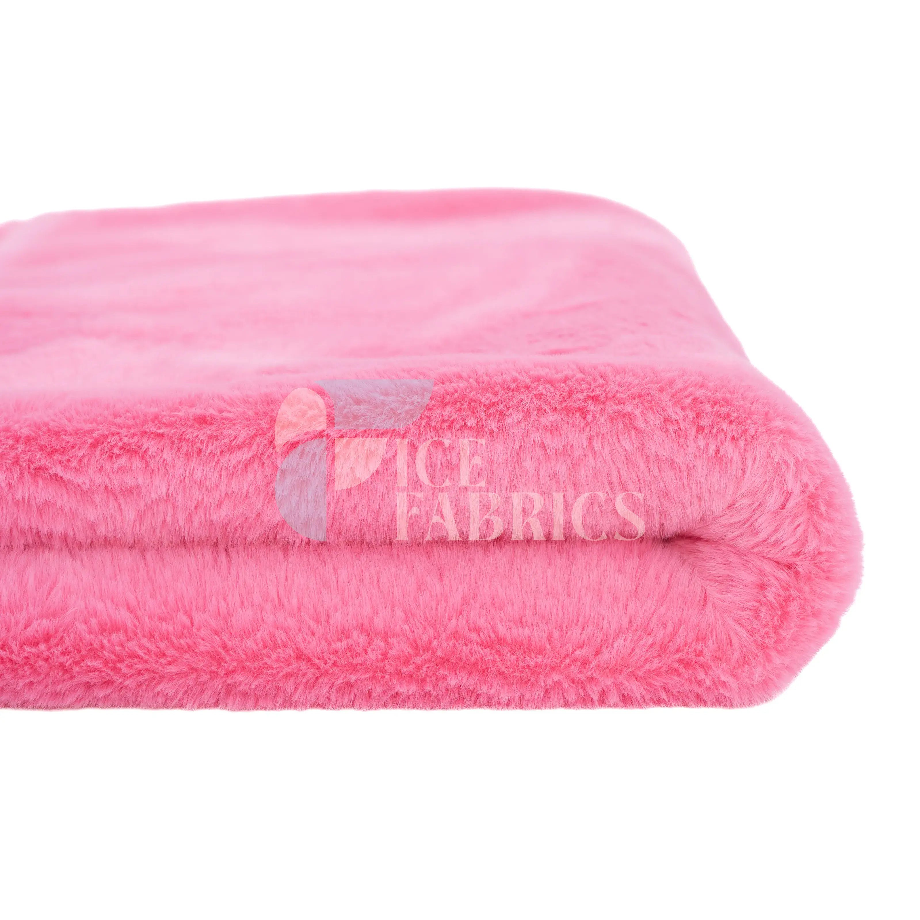 Hot Pink Faux Fur Bunny Minky Fabric | BunnySoft