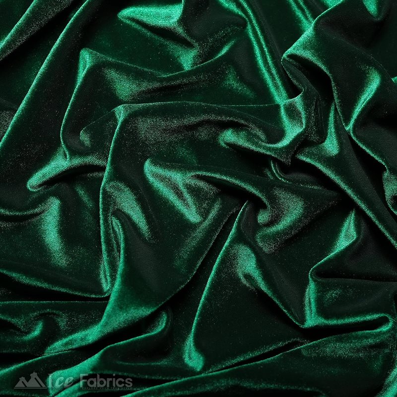 Ice Fabrics Stretch Velvet Fabric Soft and Smooth ICE FABRICS Hunter Green