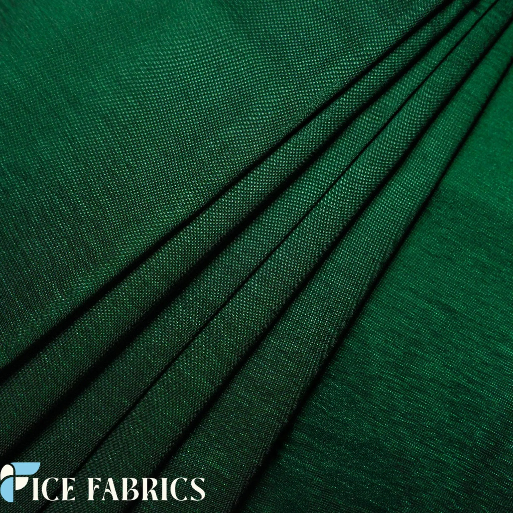 Hunter Green Stretch Nylon Spandex Taffeta Fabric By The Yard