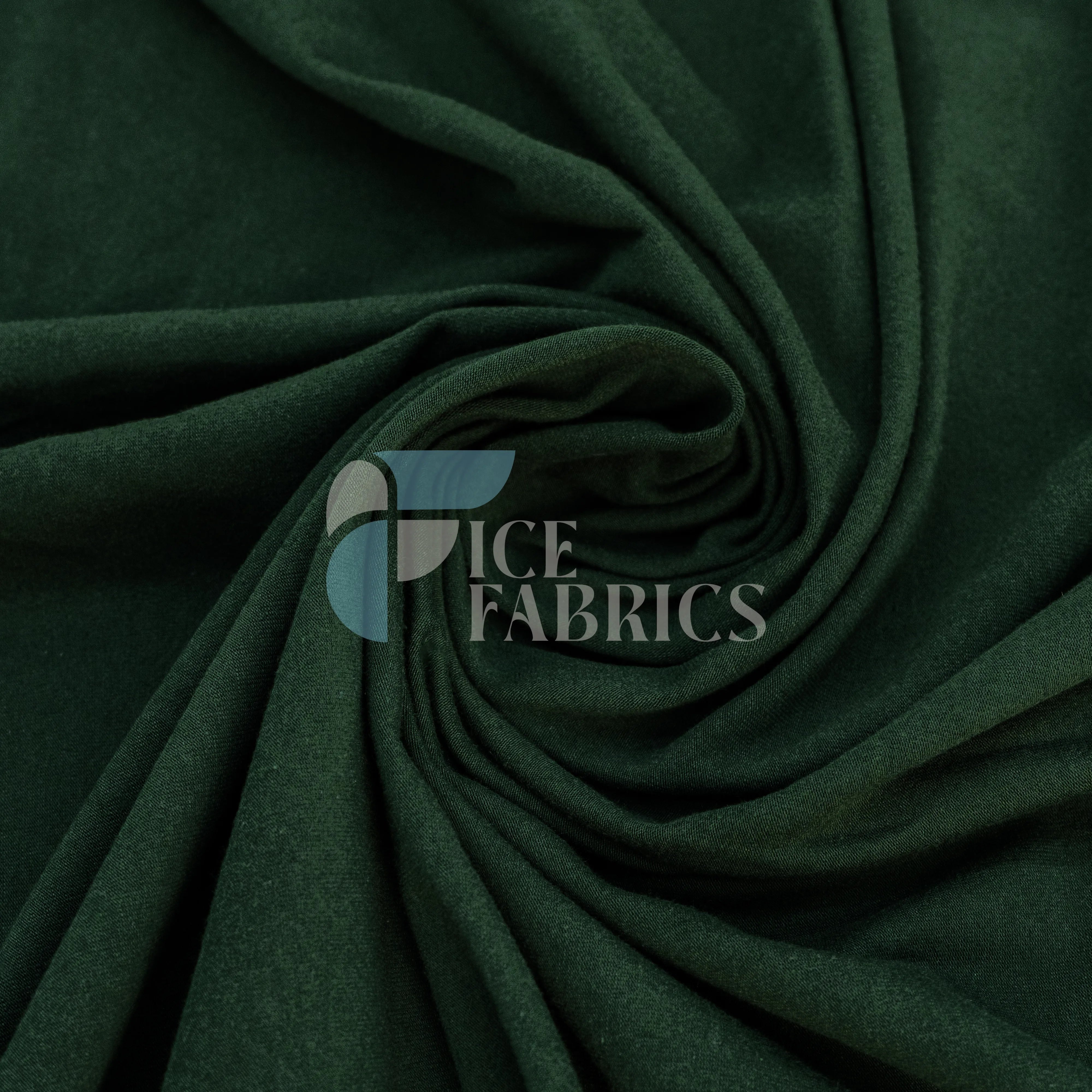 Hunter Green Cotton Spandex Jersey Fabric | FlexCot