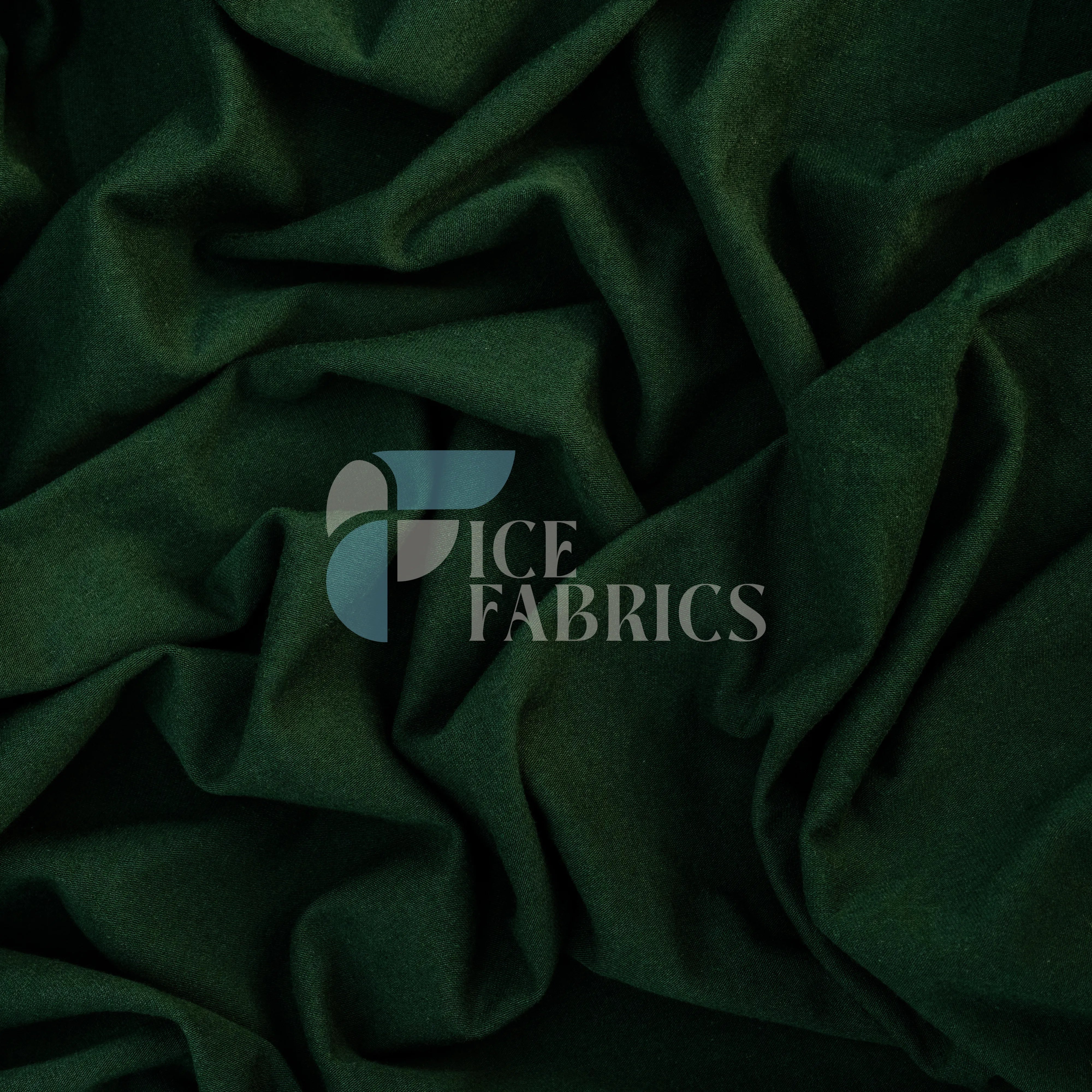 Hunter Green Cotton Spandex Jersey Fabric | FlexCot