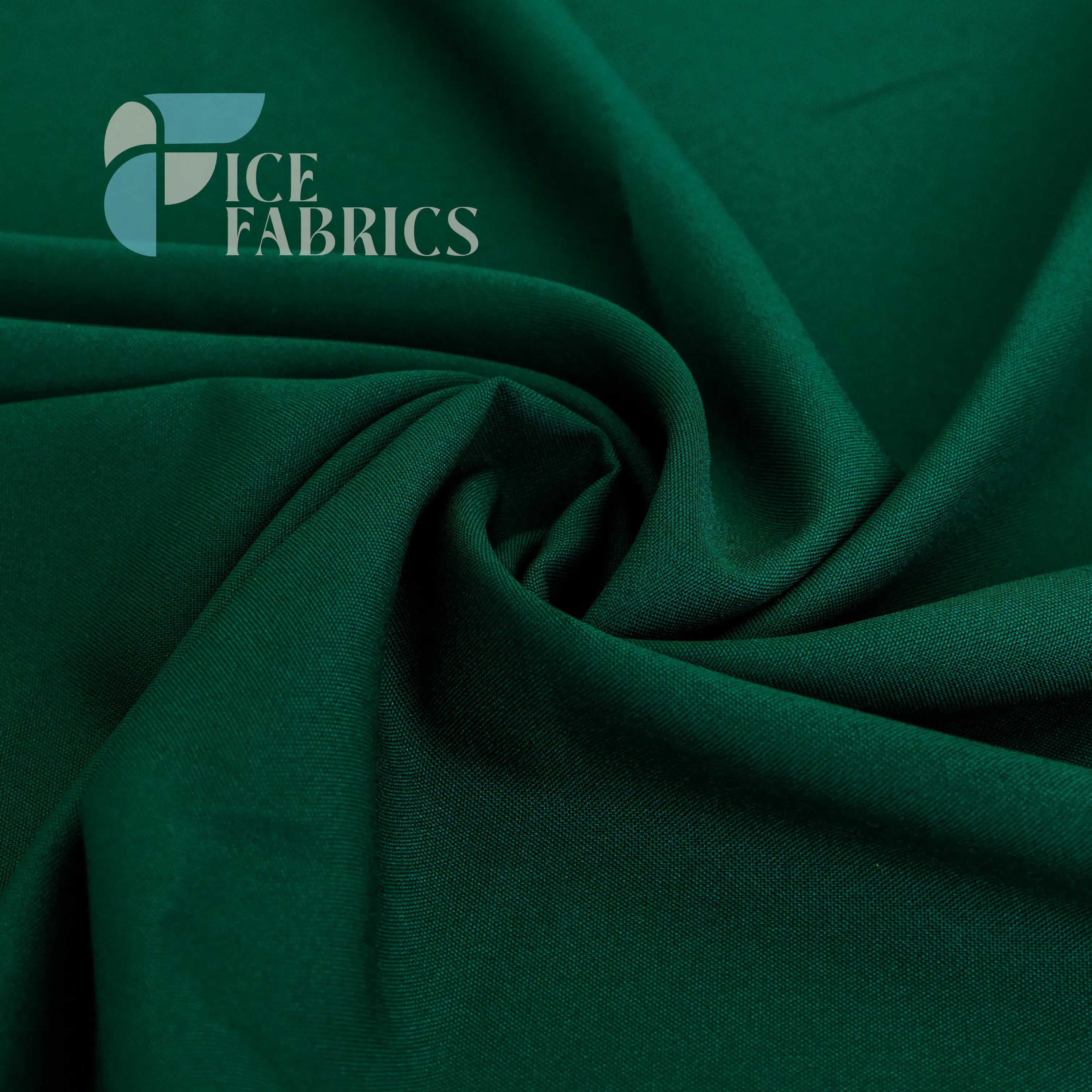 Hunter Green Solid Poly Poplin Fabric By The Yard