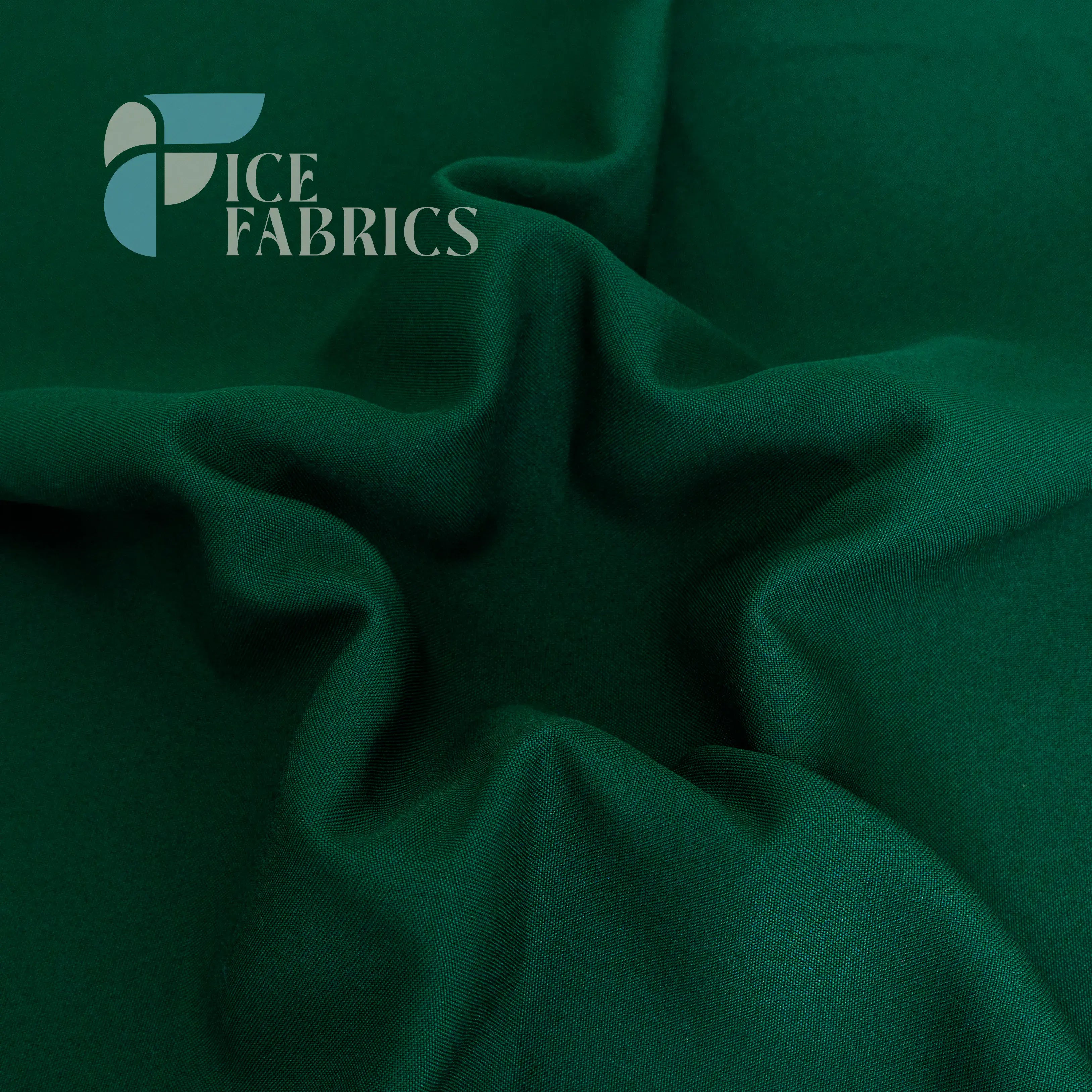 Hunter Green Solid Poly Poplin Fabric By The Yard