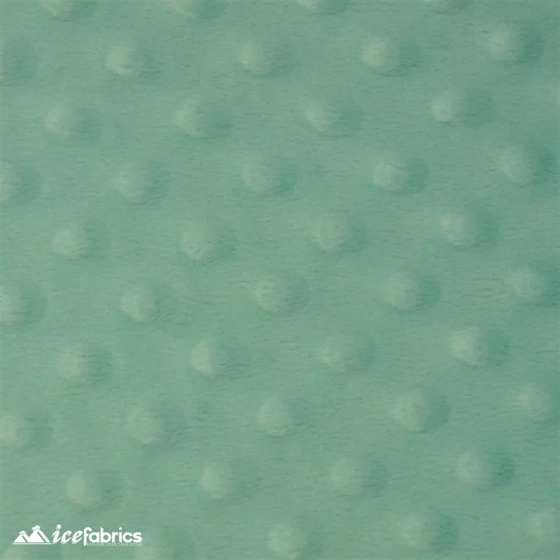 Minky Dot Fabric Blanket Fabric ICE FABRICS Icy Mint