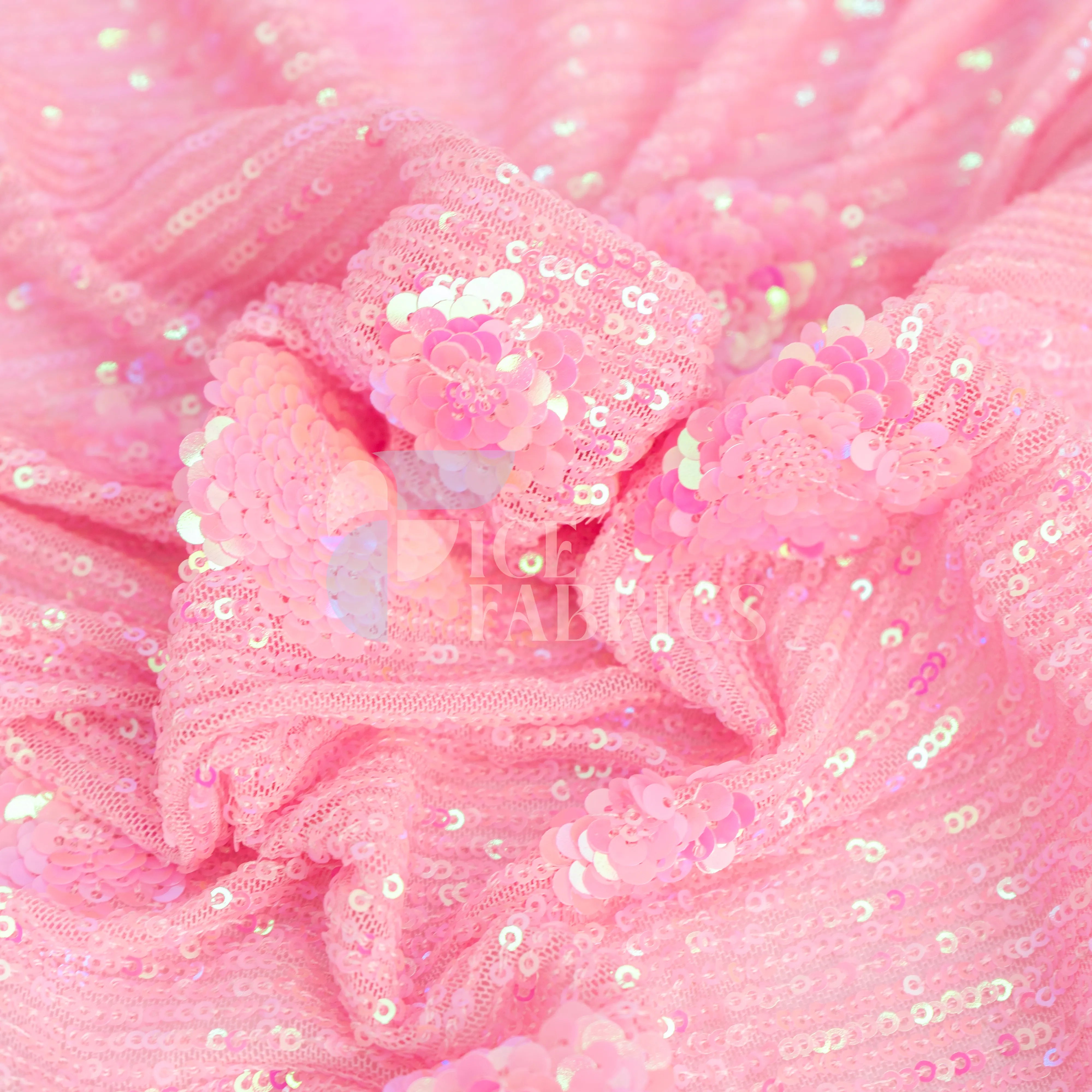 Celeste 3D Floral Stretch Sequin Fabric