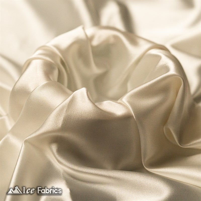 Silky Charmeuse Stretch Satin Fabric Fashion Fabric Ivory