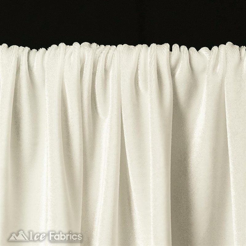 Ice Fabrics Stretch Velvet Fabric Soft and Smooth ICE FABRICS Ivory