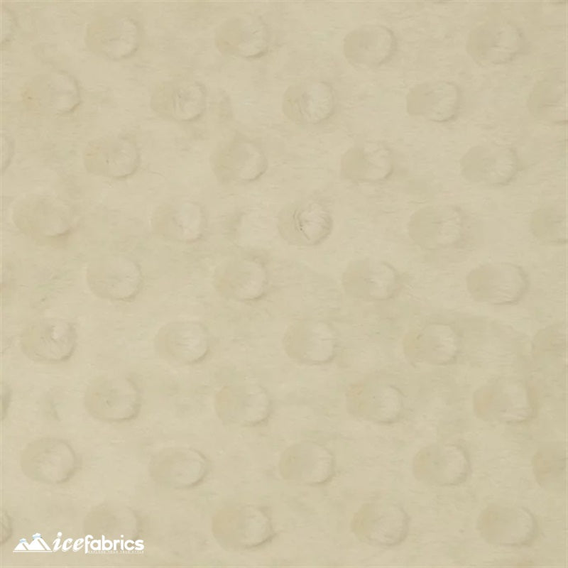 Minky Dot Fabric Blanket Fabric ICE FABRICS Ivory