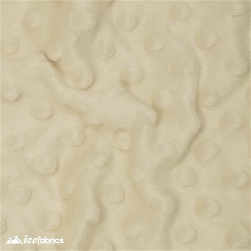 Minky Dot Fabric Blanket Fabric ICE FABRICS Ivory
