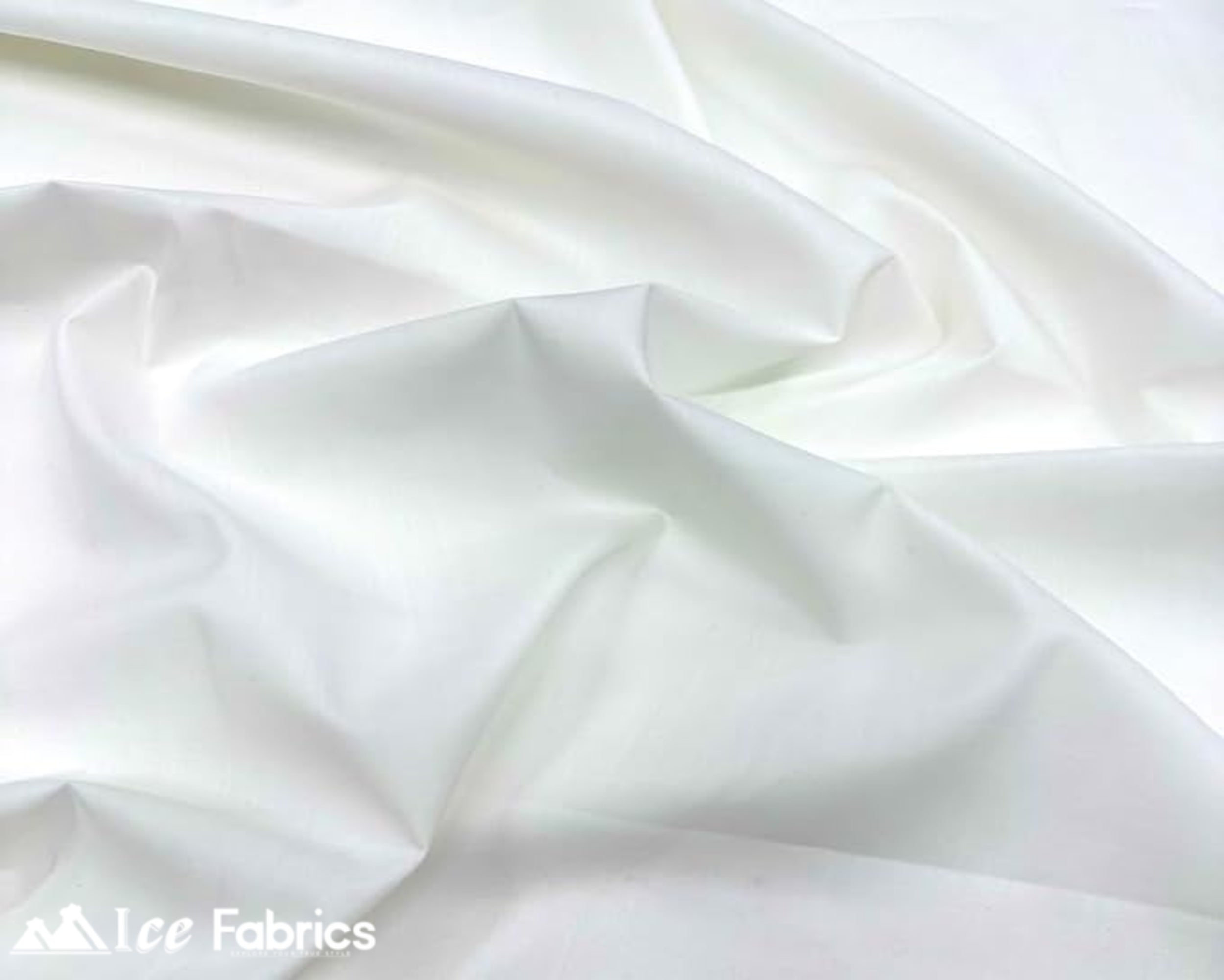 Ivory Broadcloth Polyester Cotton Fabric | Poly Cotton Fabric