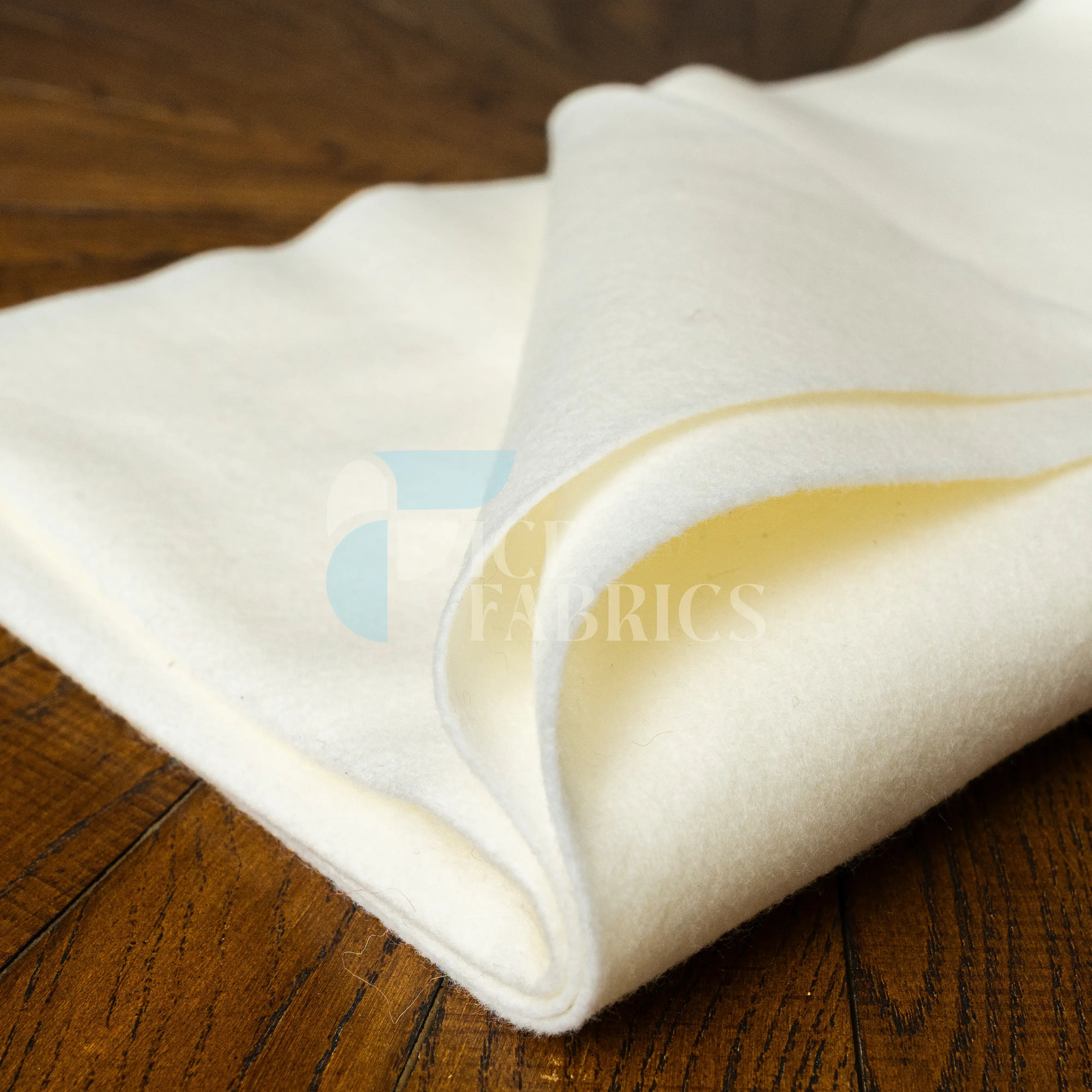 Ivory Acrylic Felt Fabric / 1.6mm Thick _ 72” Wide ICE FABRICS By The Yard