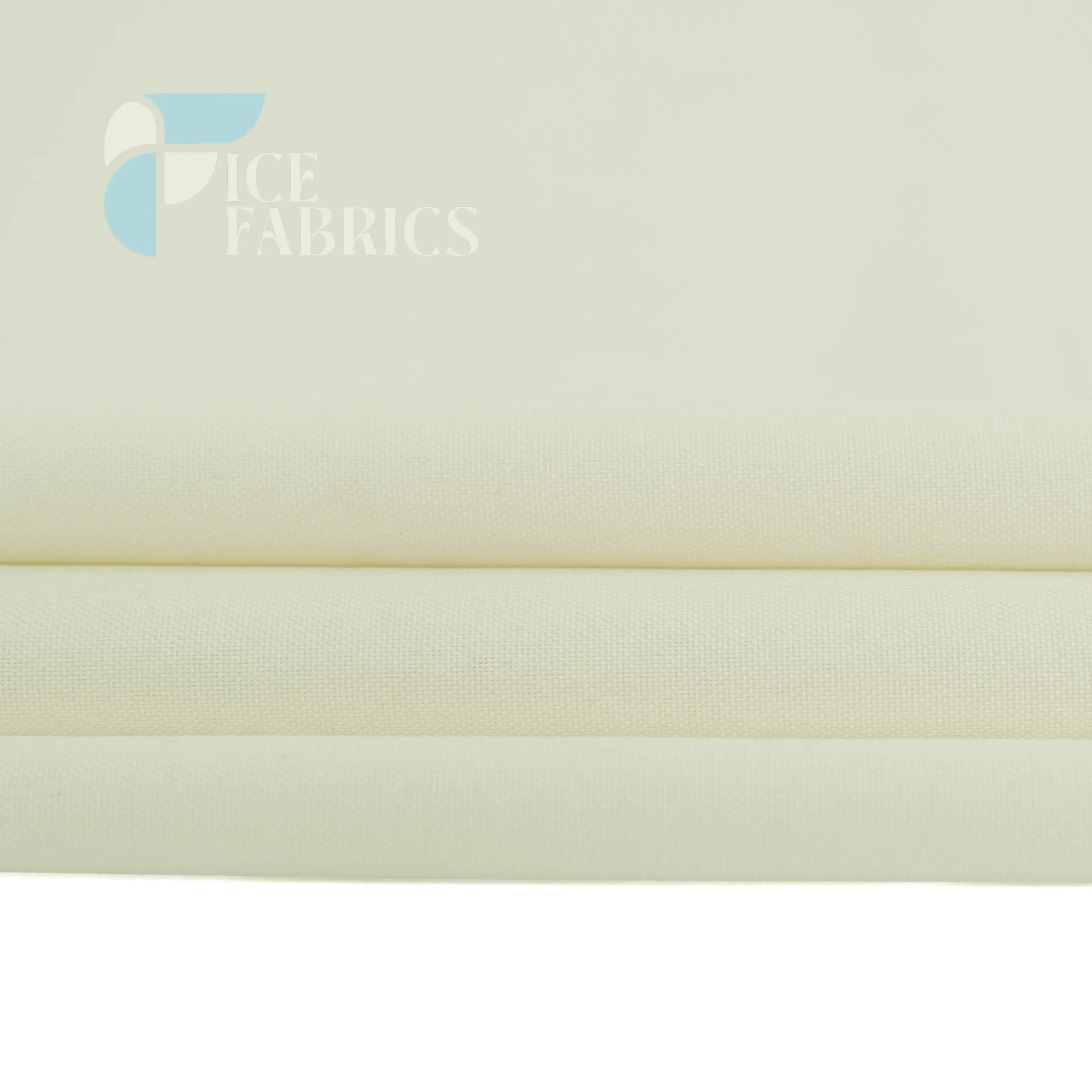 Ivory Solid Poly Poplin Fabric By The Yard