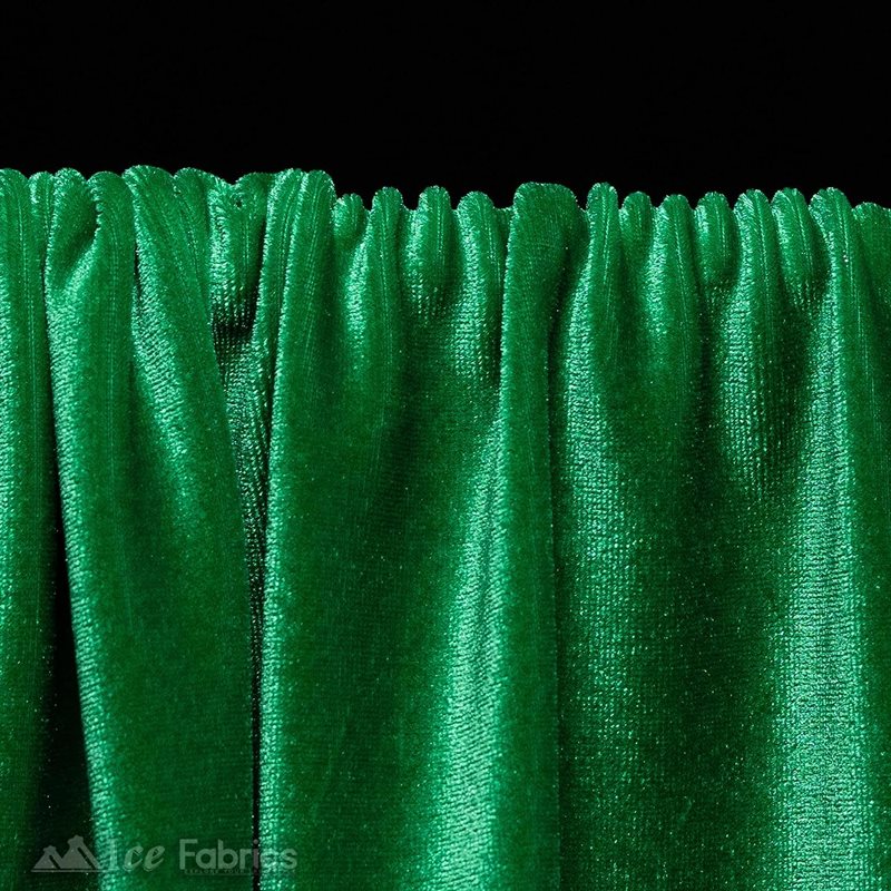 Ice Fabrics Stretch Velvet Fabric Soft and Smooth ICE FABRICS Kelly Green
