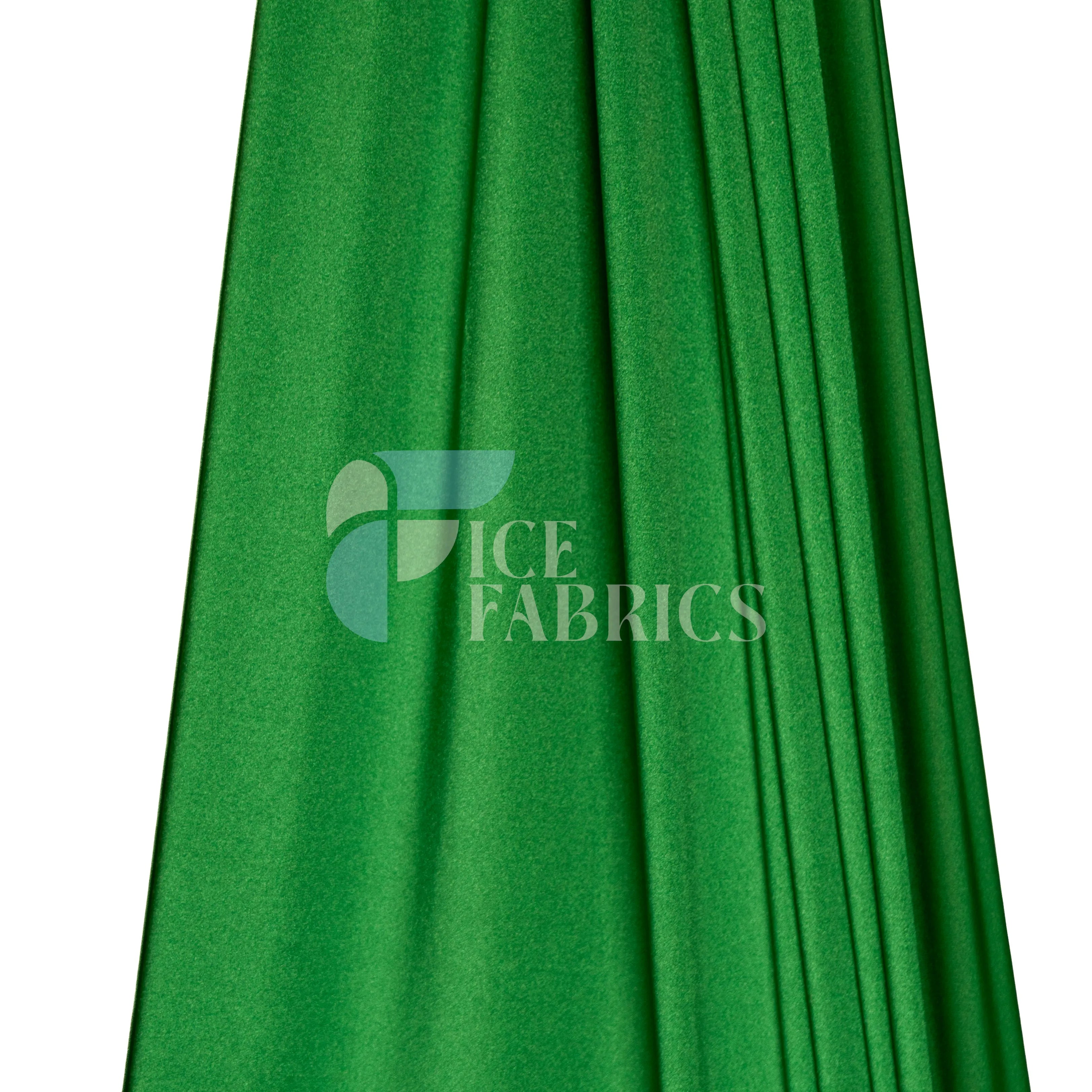 Jordan Kelly Green Shiny Nylon Spandex Fabric / 4 Way stretch