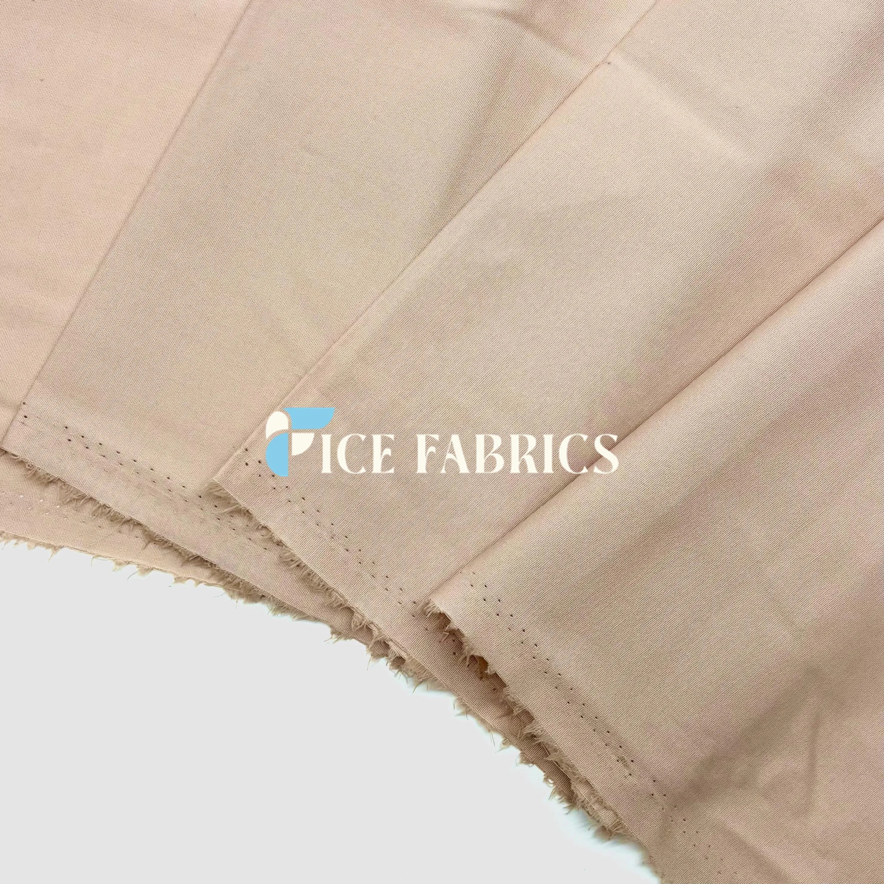 Khaki 100% Cotton Broadcloth Fabric By The Yard