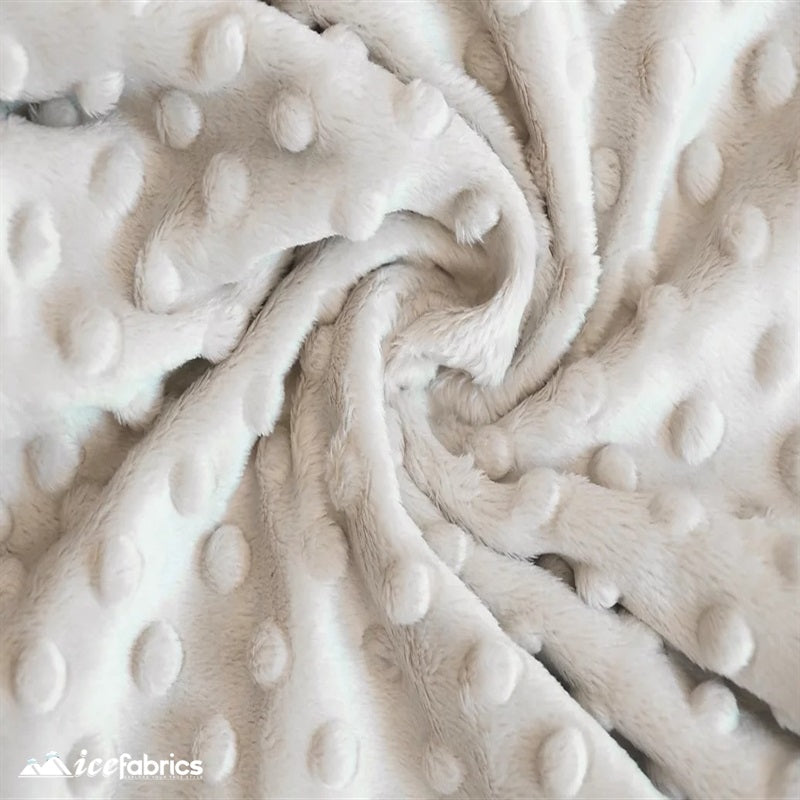 Minky Dot Fabric Blanket Fabric ICE FABRICS Khaki