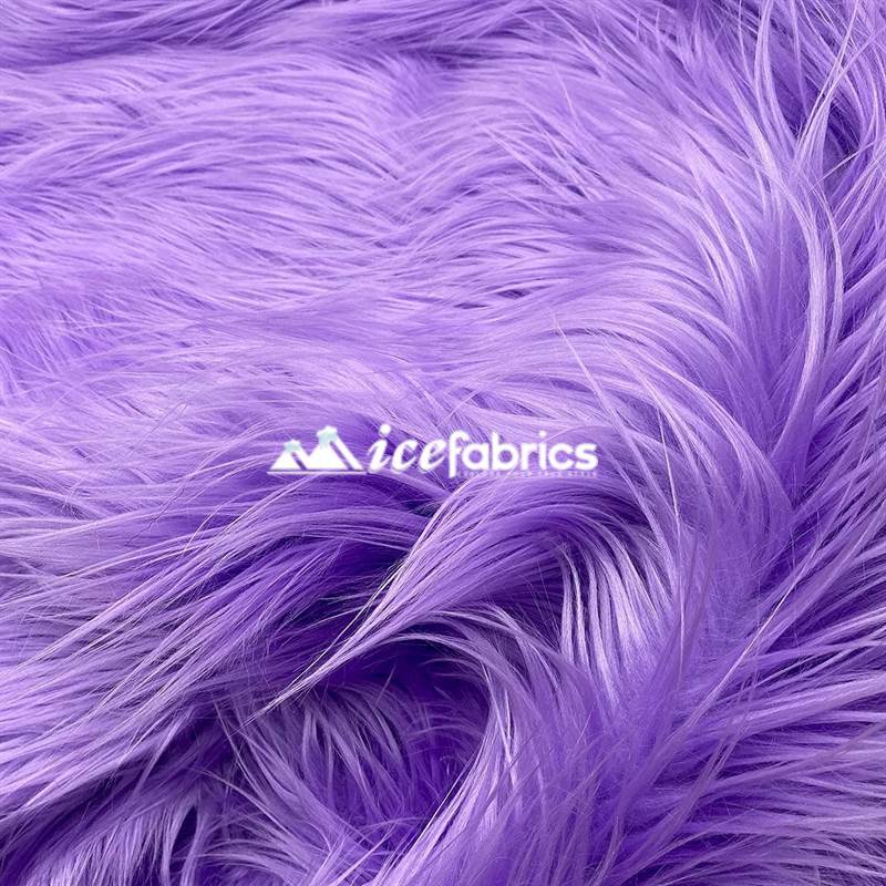 Lavender Shaggy Mohair Long Pile Faux Fur Upholstery Fabric