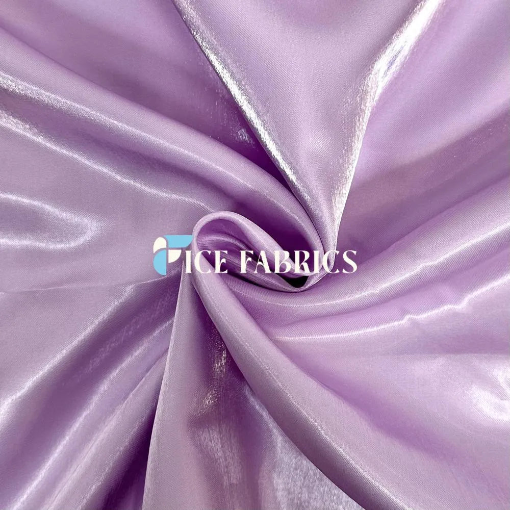 Lavender Reflective Liquid Crystal Silky Satin Fabric
