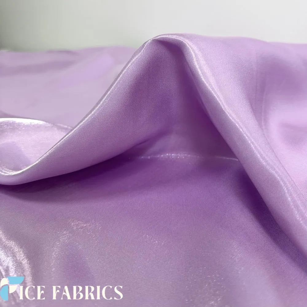 Lavender Silky Satin Fabric by the yard