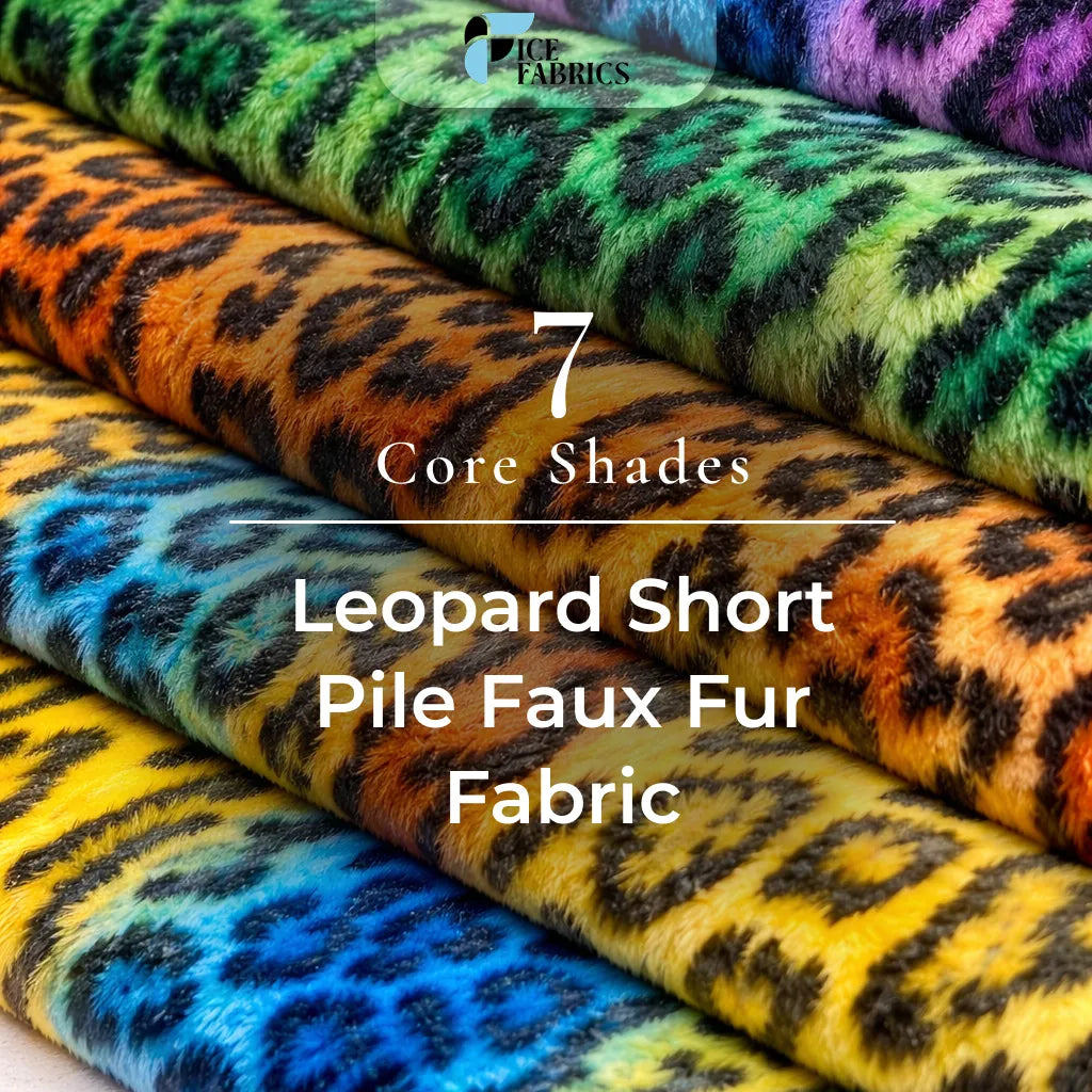 Leopard Short Pile Faux Fur Fabric