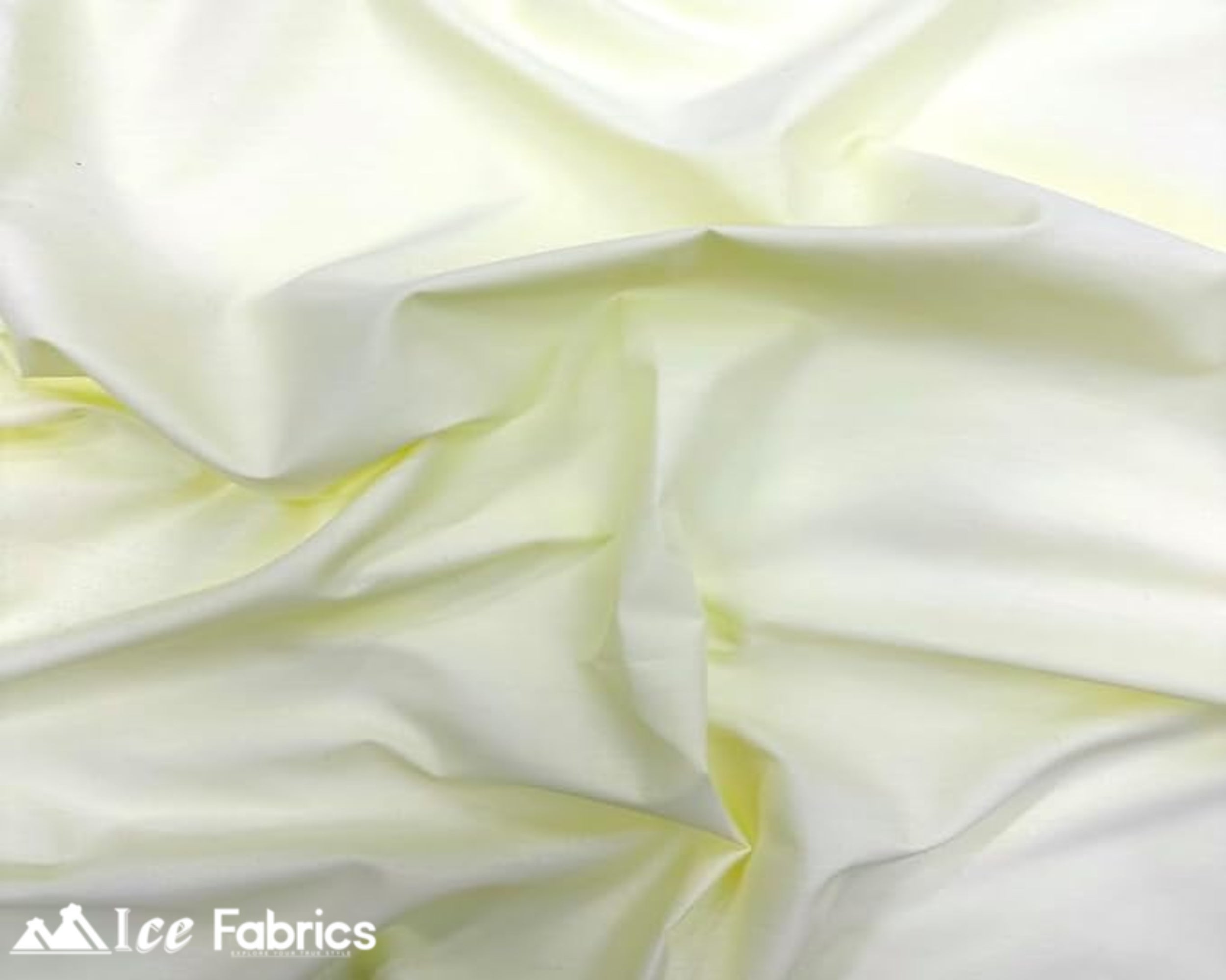 Light Yellow Broadcloth Polyester Cotton Fabric | Poly Cotton Fabric