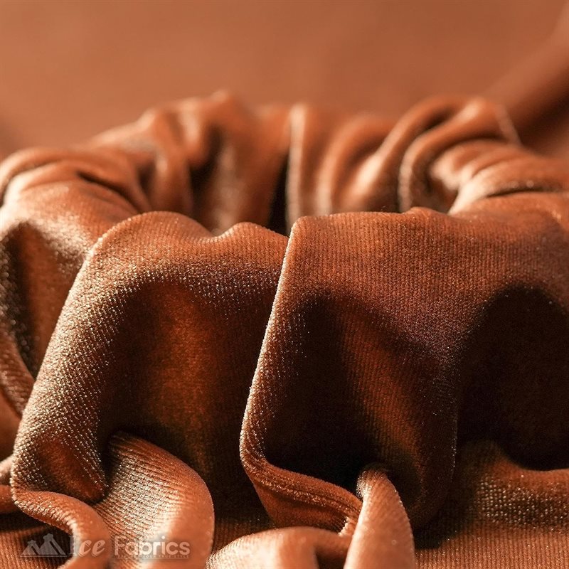 Ice Fabrics Stretch Velvet Fabric Soft and Smooth ICE FABRICS Light Brown