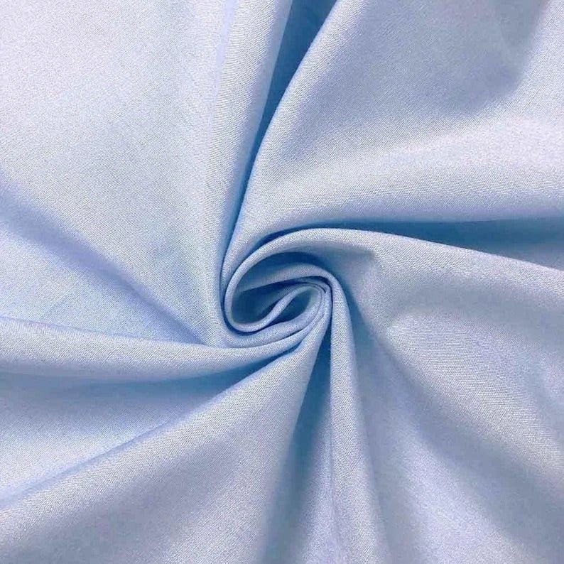 Light Blue Solid Soft Poly Cotton Fabric by The Yard - IceFabrics Light Blue Solid Soft Poly Cotton Fabric by The Yard - IceFabrics