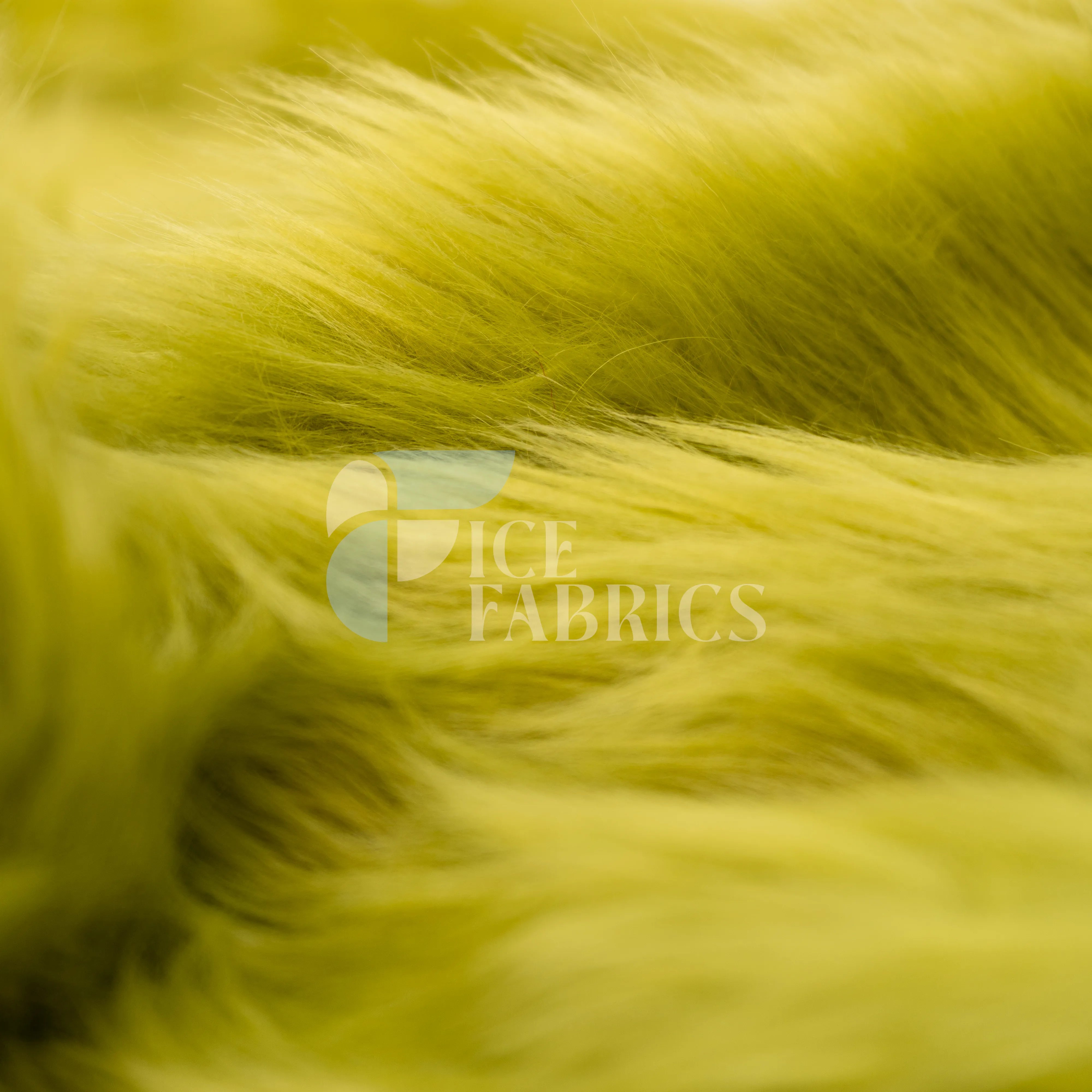 Light Olive Shaggy Mohair Faux Fur Fabric By The Roll | LuxeShag Fur