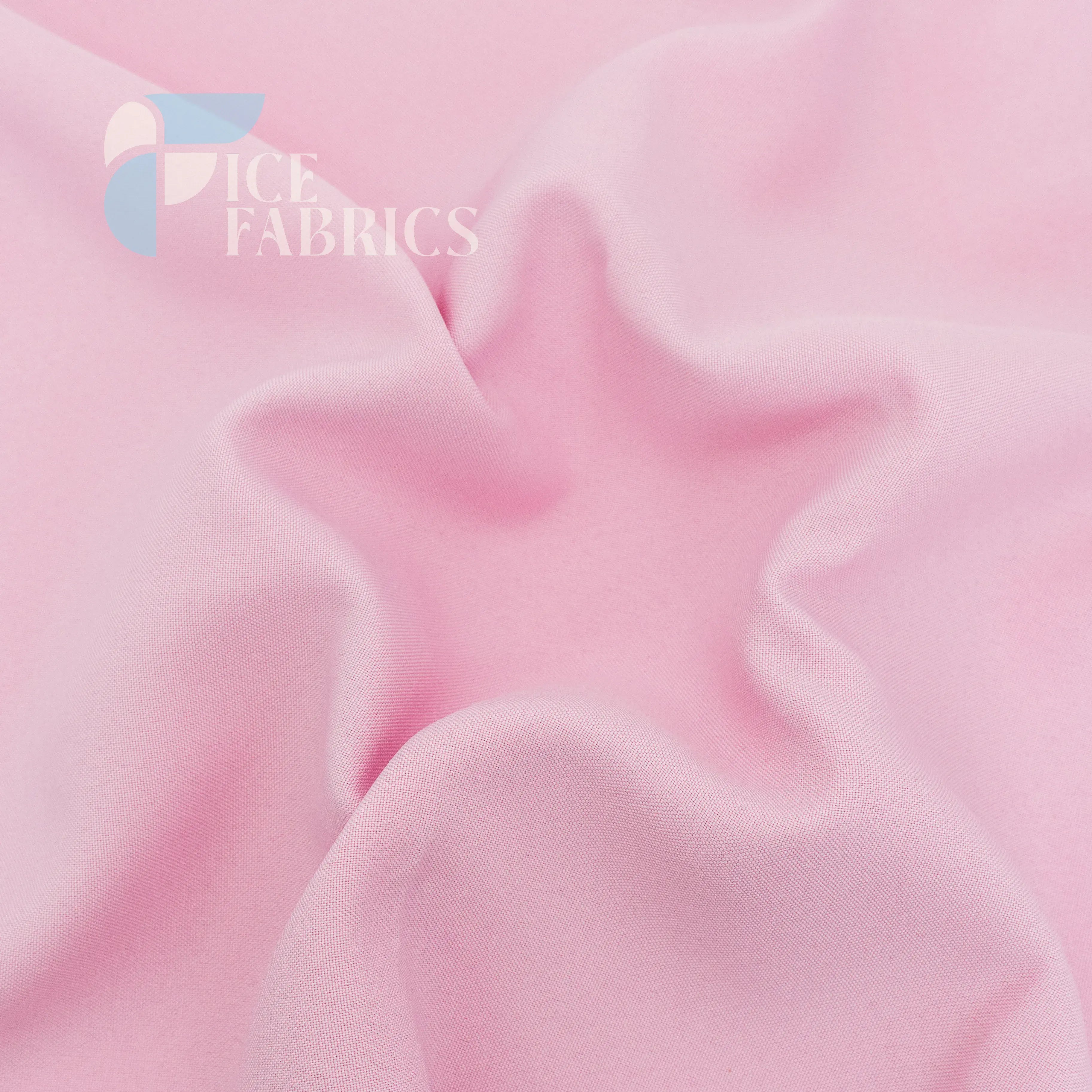 Light Pink Solid Poly Poplin Fabric By The Yard