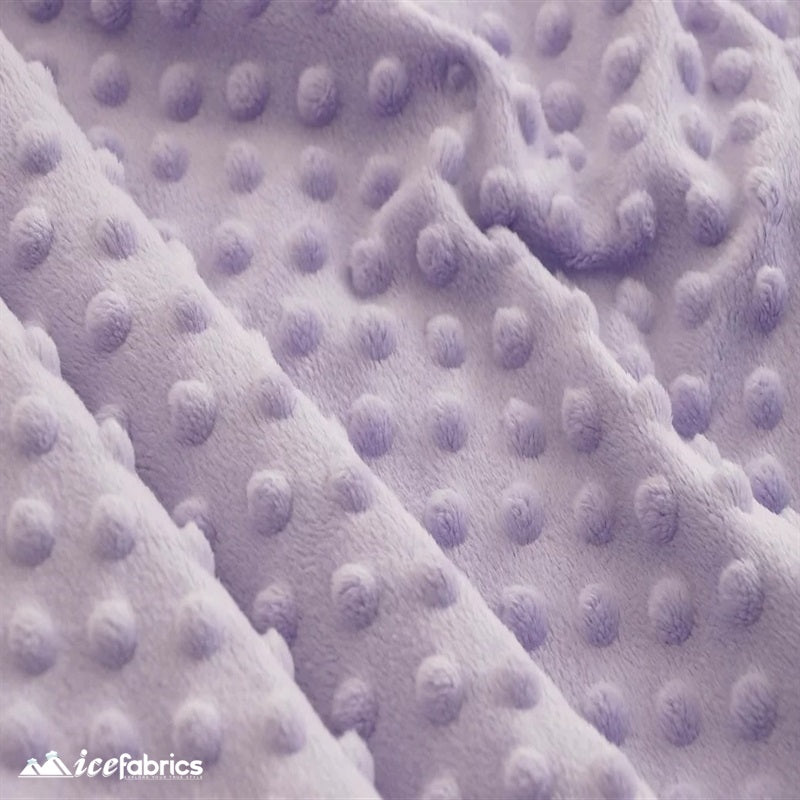Minky Dot Fabric Blanket Fabric ICE FABRICS Lilac