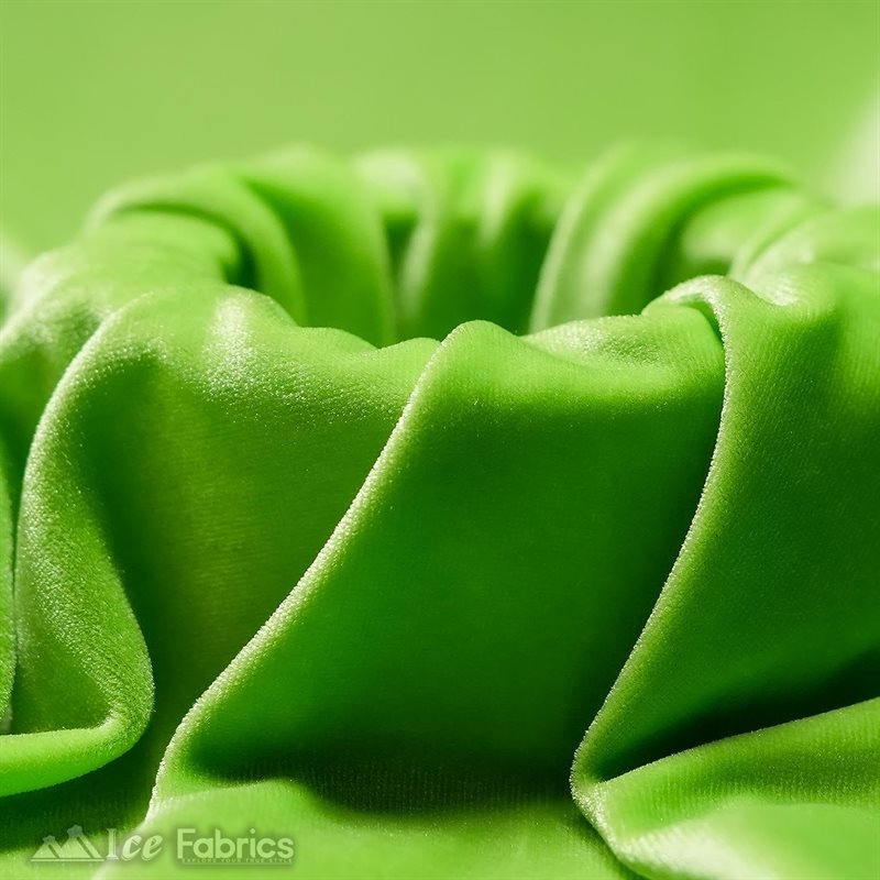 Ice Fabrics Stretch Velvet Fabric Soft and Smooth ICE FABRICS Lime Green