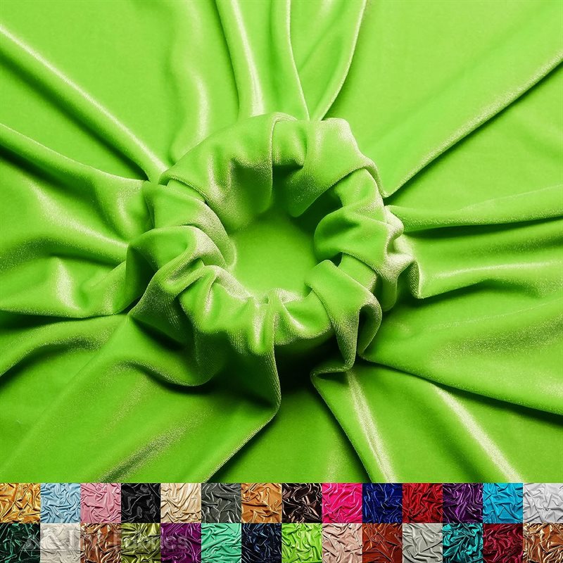 Ice Fabrics Stretch Velvet Fabric Soft and Smooth ICE FABRICS Lime Green