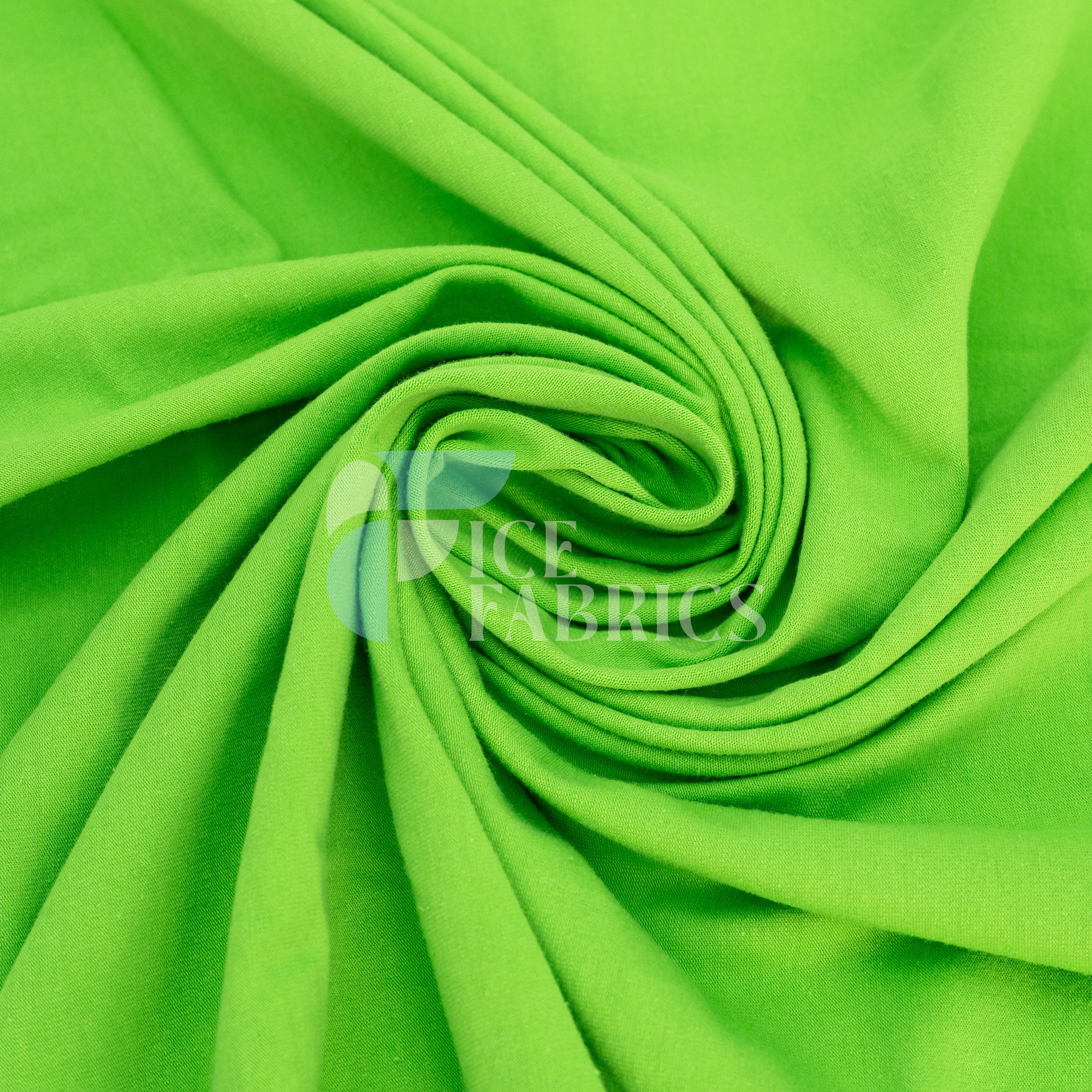 Lime Cotton Spandex Jersey Fabric | FlexCot