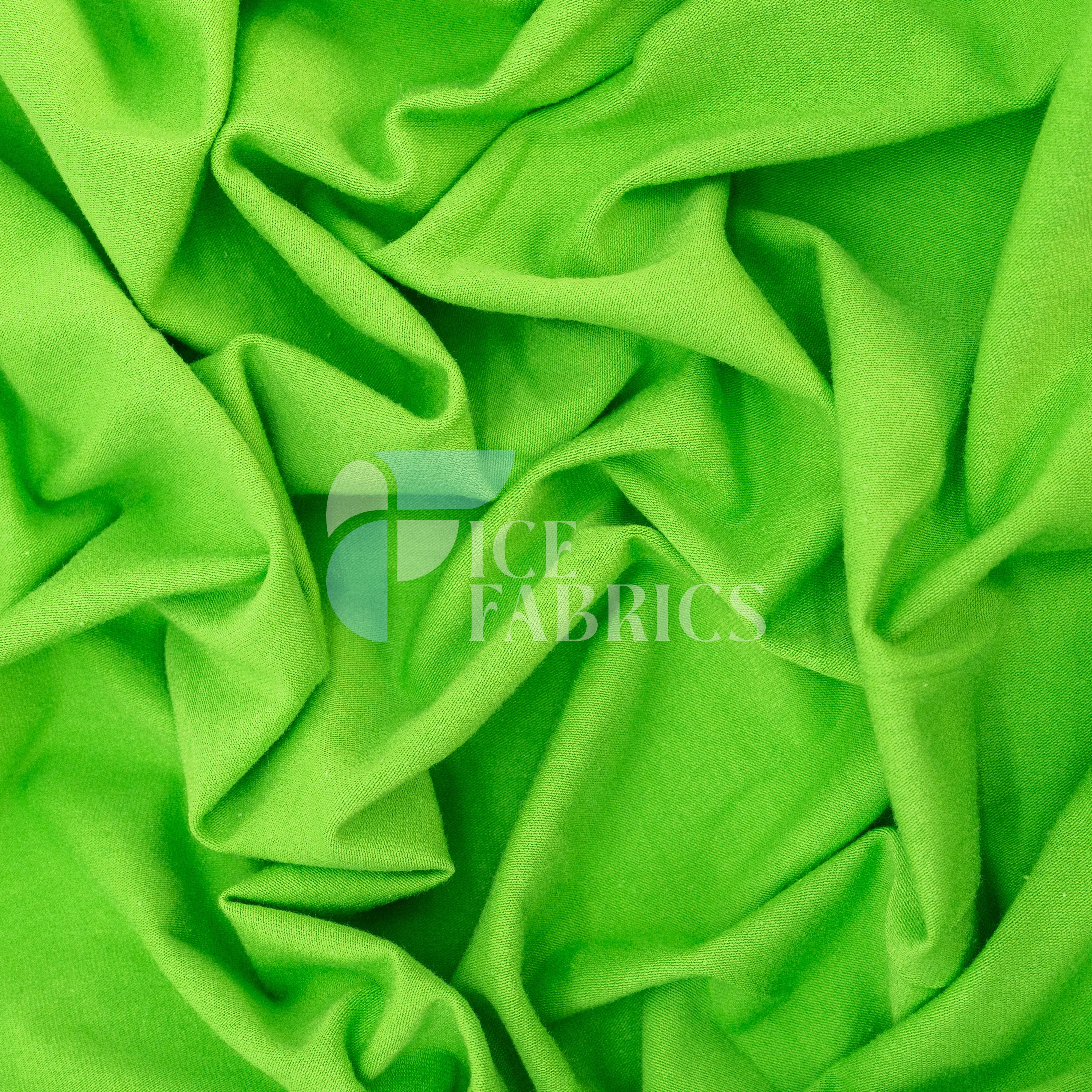 Lime Cotton Spandex Jersey Fabric | FlexCot