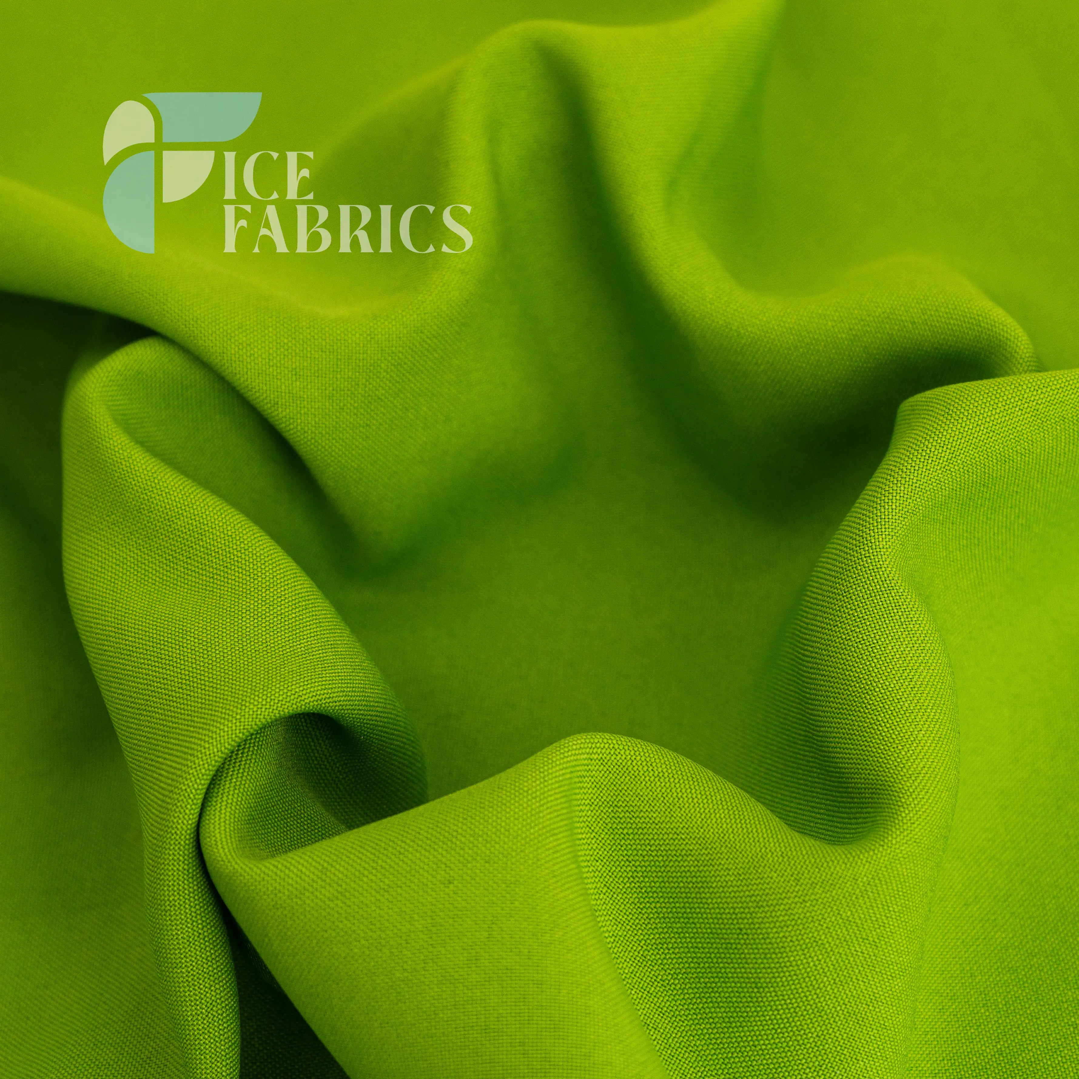 Lime Green Solid Poly Poplin Fabric By The Yard