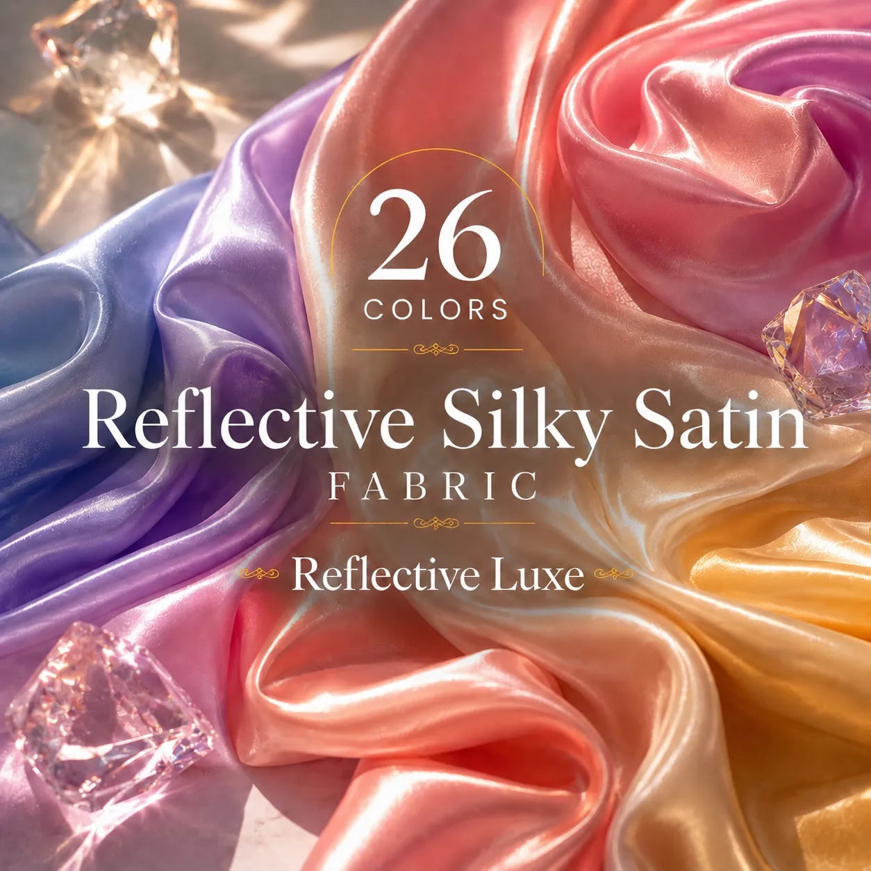 Reflective Liquid Crystal Silky Satin Fabric