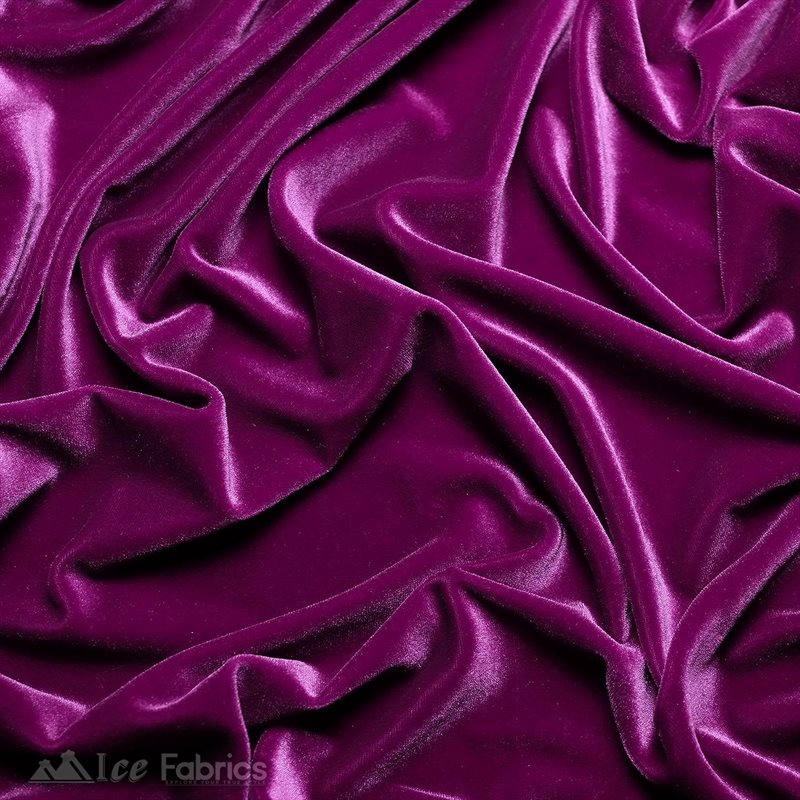 Ice Fabrics Stretch Velvet Fabric Soft and Smooth ICE FABRICS Magenta