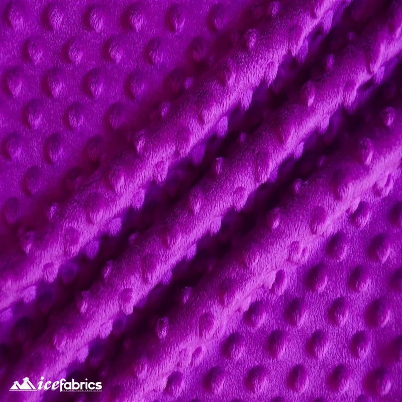 Minky Dot Fabric Blanket Fabric ICE FABRICS Magenta