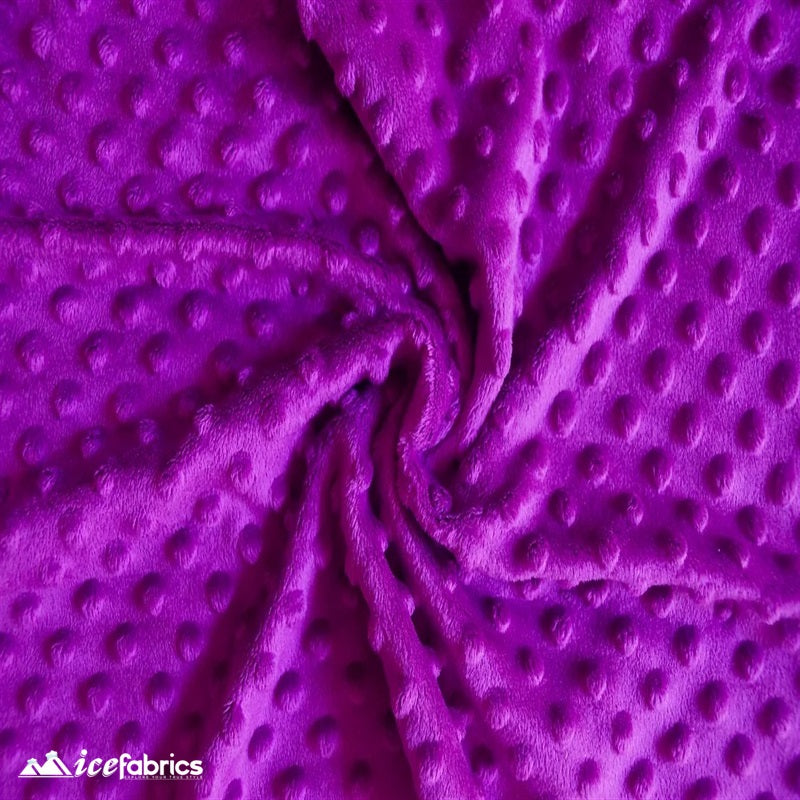Minky Dot Fabric Blanket Fabric ICE FABRICS Magenta
