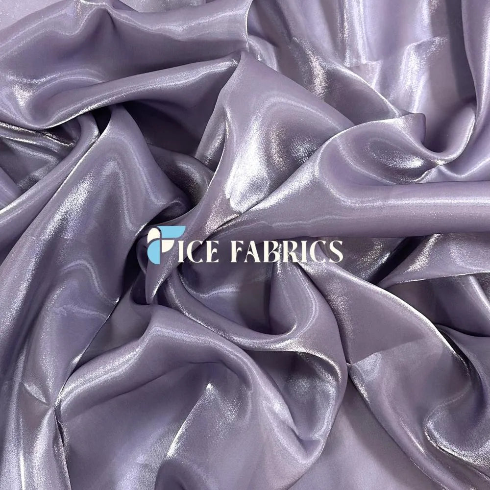 Mauve Crystal Reflective Liquid Chiffon Fabric