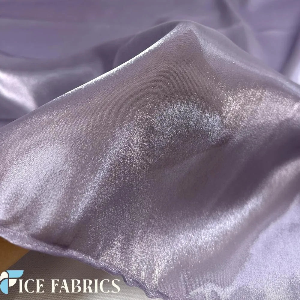 Mauve Crystal Reflective Liquid Chiffon Fabric By The Yard