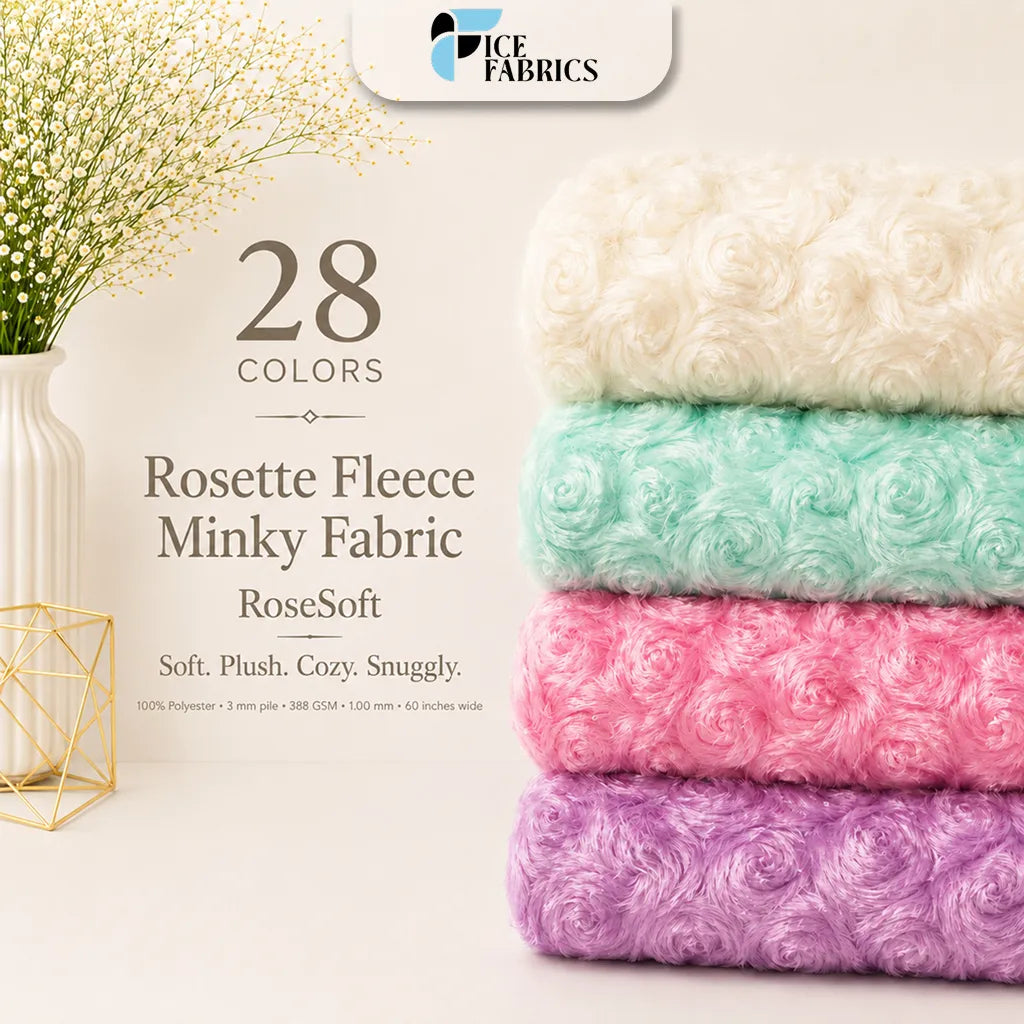 Rich Rose Rosette Floral Minky Fabric | Super Soft FabricICE FABRICSICE FABRICSDark CocoaBy The Yard (60 inches Wide)Rich Rose Rosette Floral Minky Fabric | Super Soft Fabric ICE FABRICS