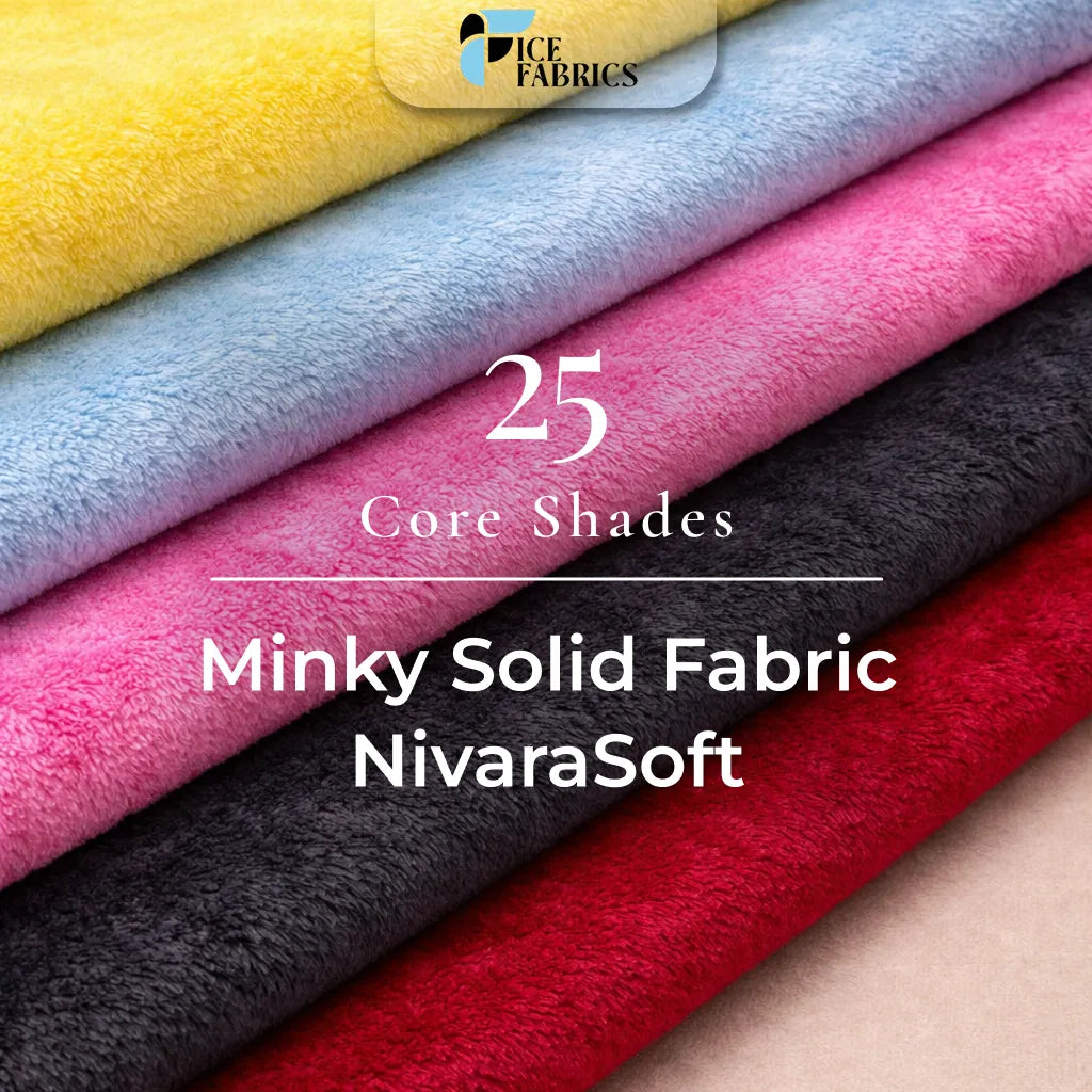 Minky Solid 3mm Pile Blanket FabricICE FABRICSICE FABRICSBy The Yard (60 inches Wide)BlackMinky Solid 3mm Pile Blanket Fabric ICE FABRICS