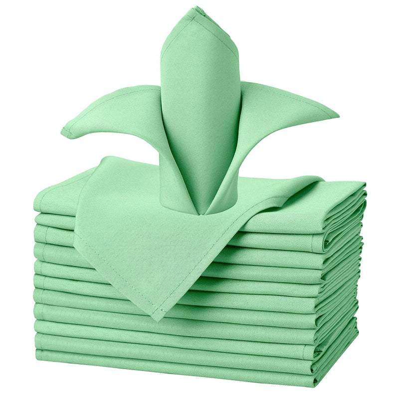 20"x20" Solid Polyester Washable Cloth Napkins For Wedding Party Restaurant Dinner - Set of 12 PiecesICEFABRICICE FABRICSMint Green20"x20" Solid Polyester Washable Cloth Napkins For Wedding Party Restaurant Dinner - Set of 12 Pieces ICEFABRIC |Mint Green