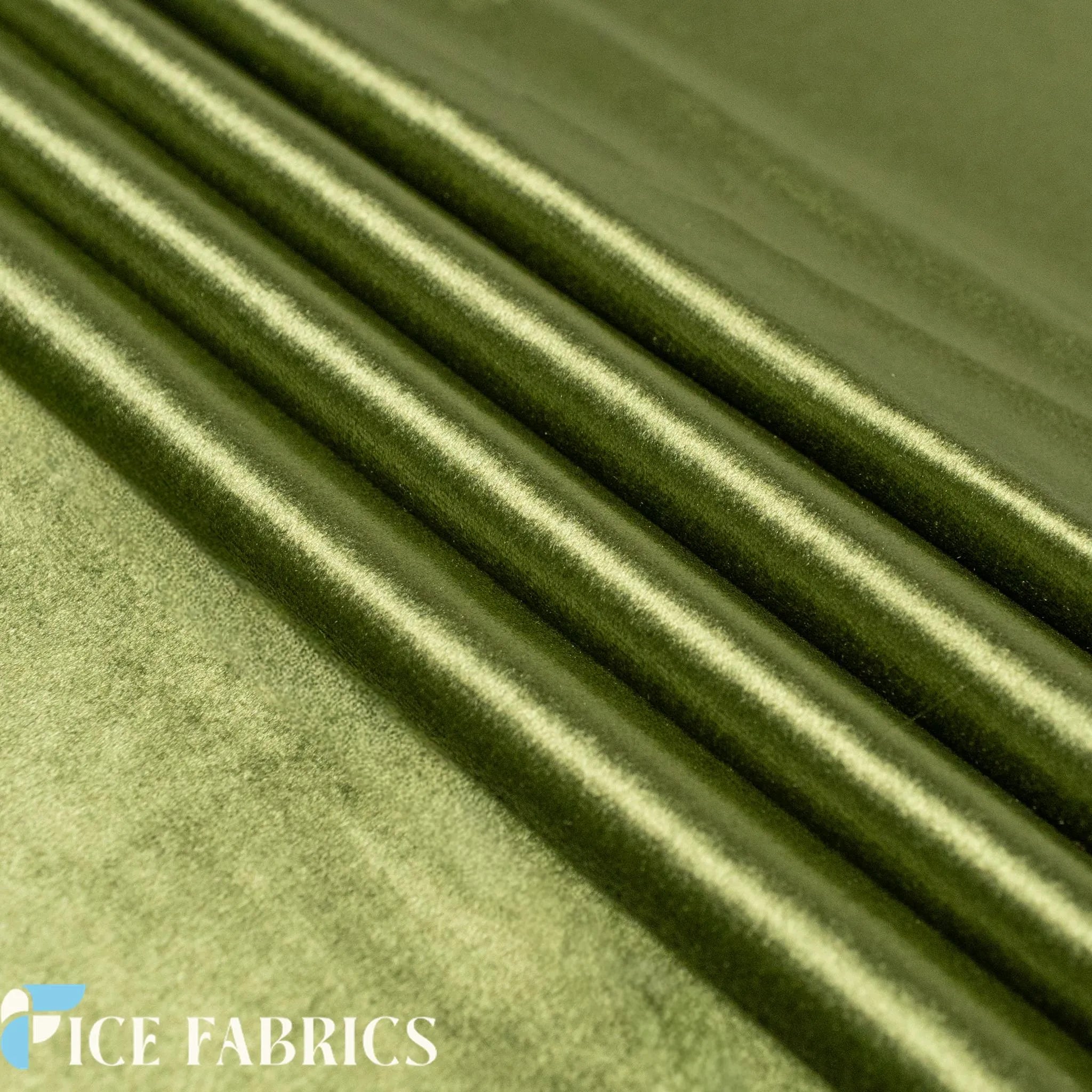 Moss Green Velvet Upholstery Fabric