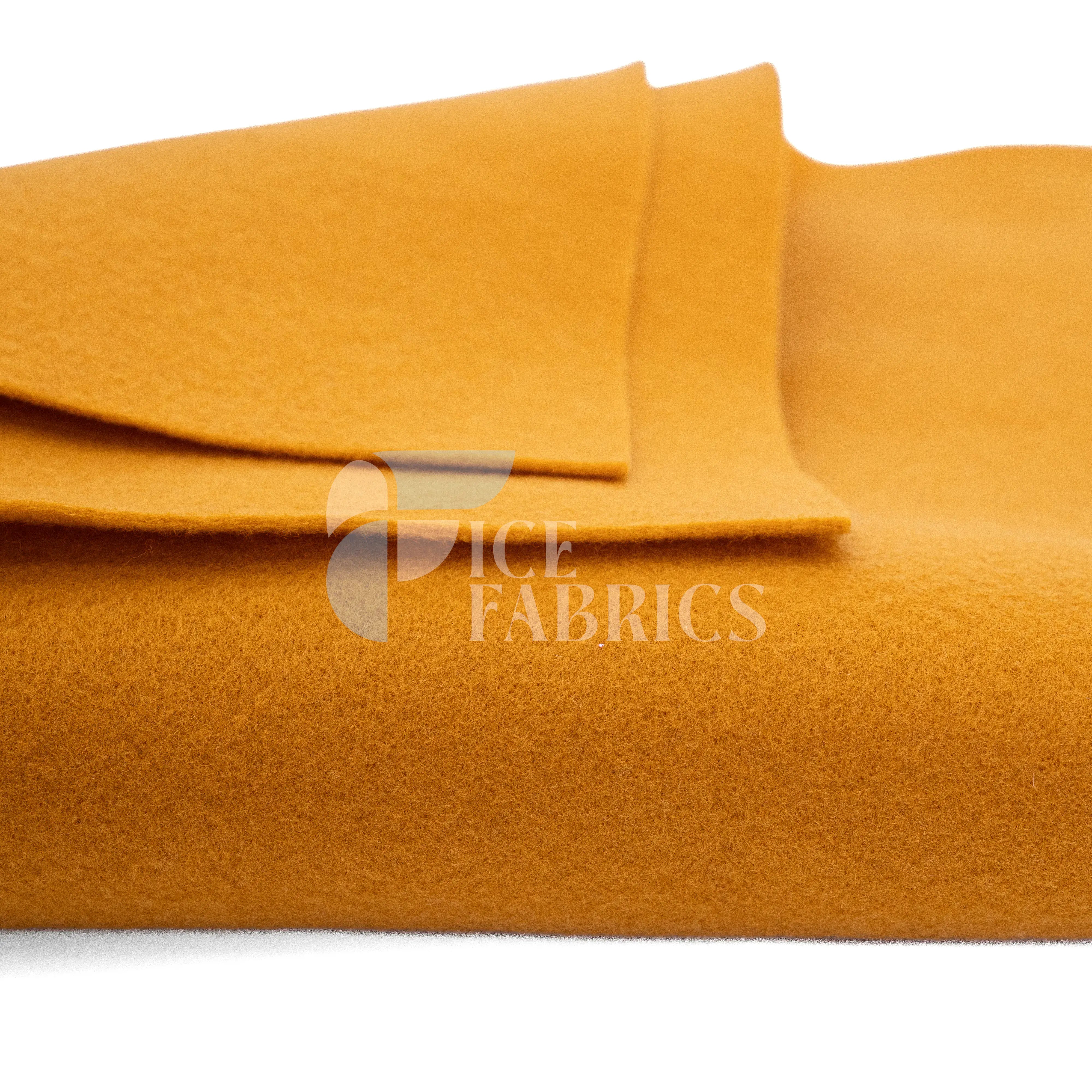 Mustard Acrylic Felt Fabric / 1.6mm Thick _ 72” Wide ICE FABRICS By The Yard