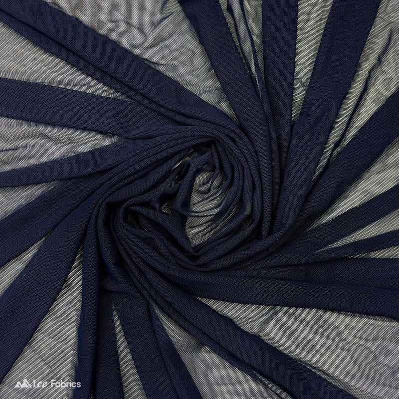 Navy Blue Way Stretch Nylon Spandex Power Mesh Fabric